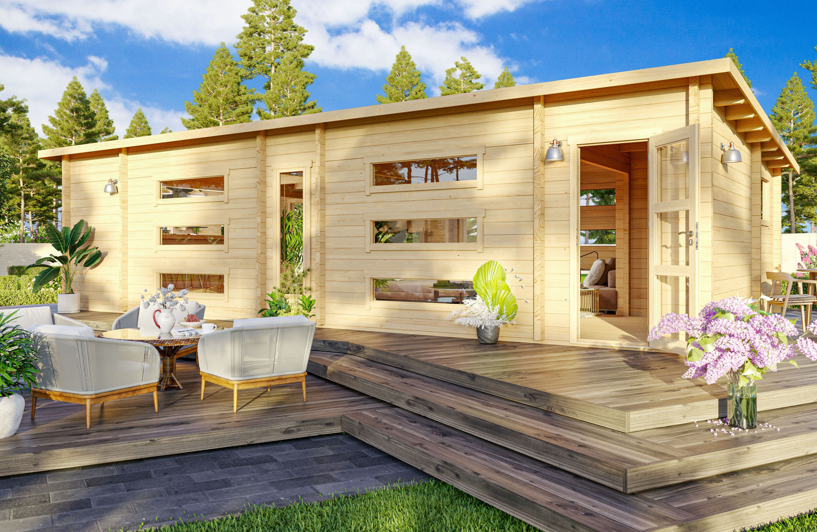 Fjordholz Gartenhaus Modell Dundee 44 B 6x4m | Rabatt: 13 %