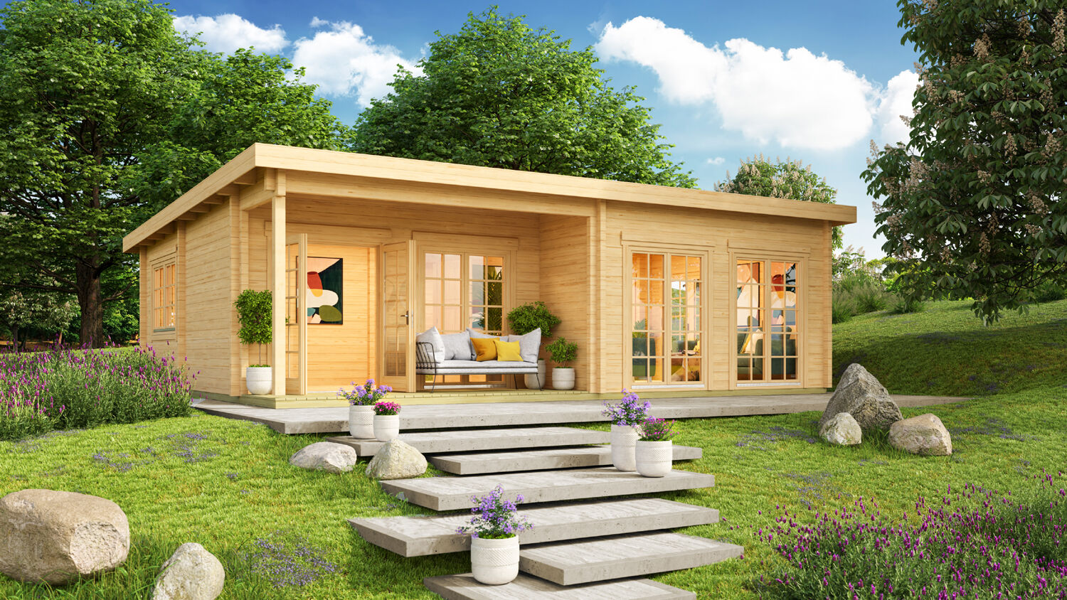 Fjordholz Ferien- und Freizeit Haus Modell Westerl 8x6m | Rabatt: 26 %