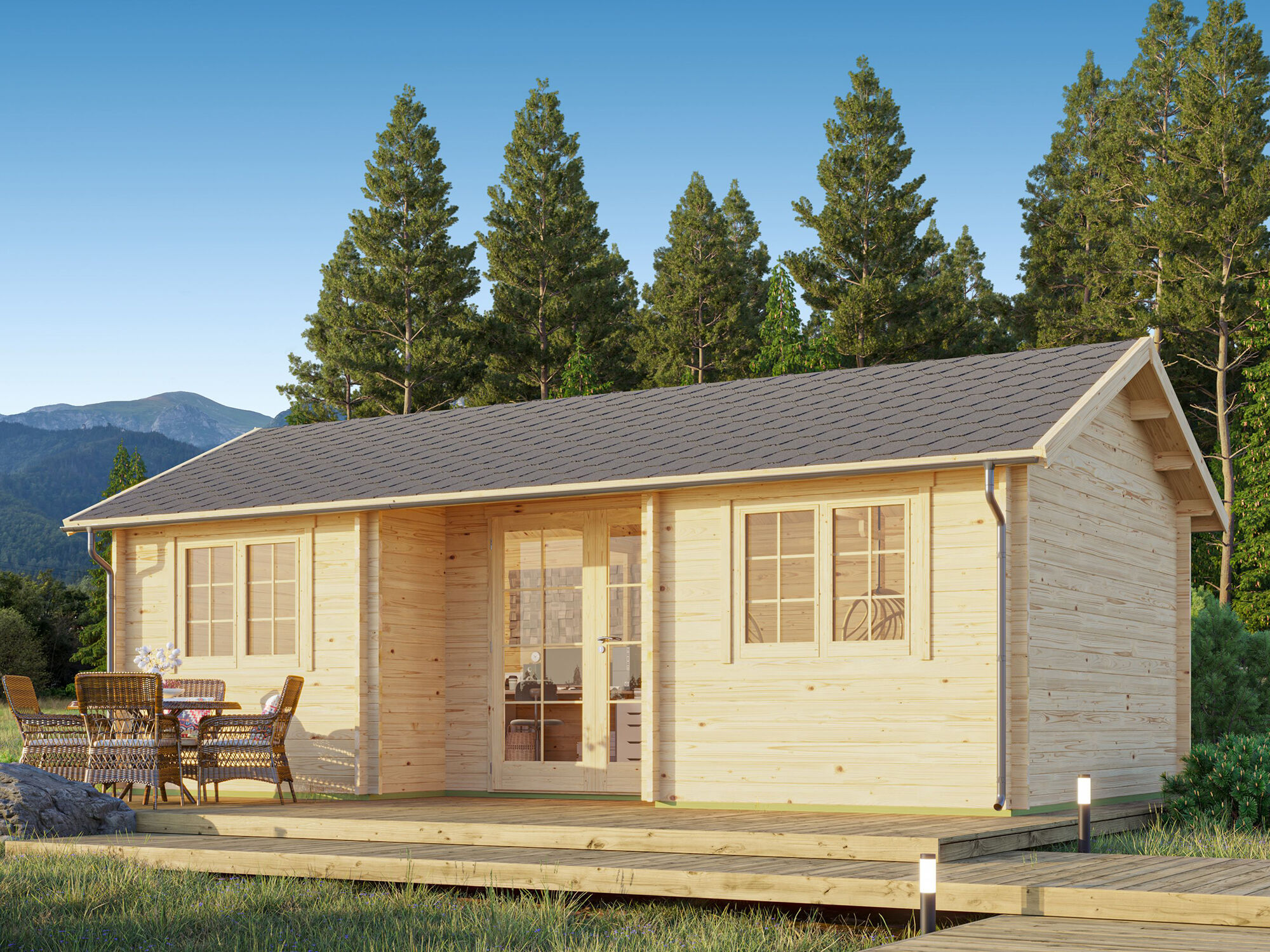 Fjordholz Gartenhaus Modell Wallis 44 6x4m | Rabatt: 26 %
