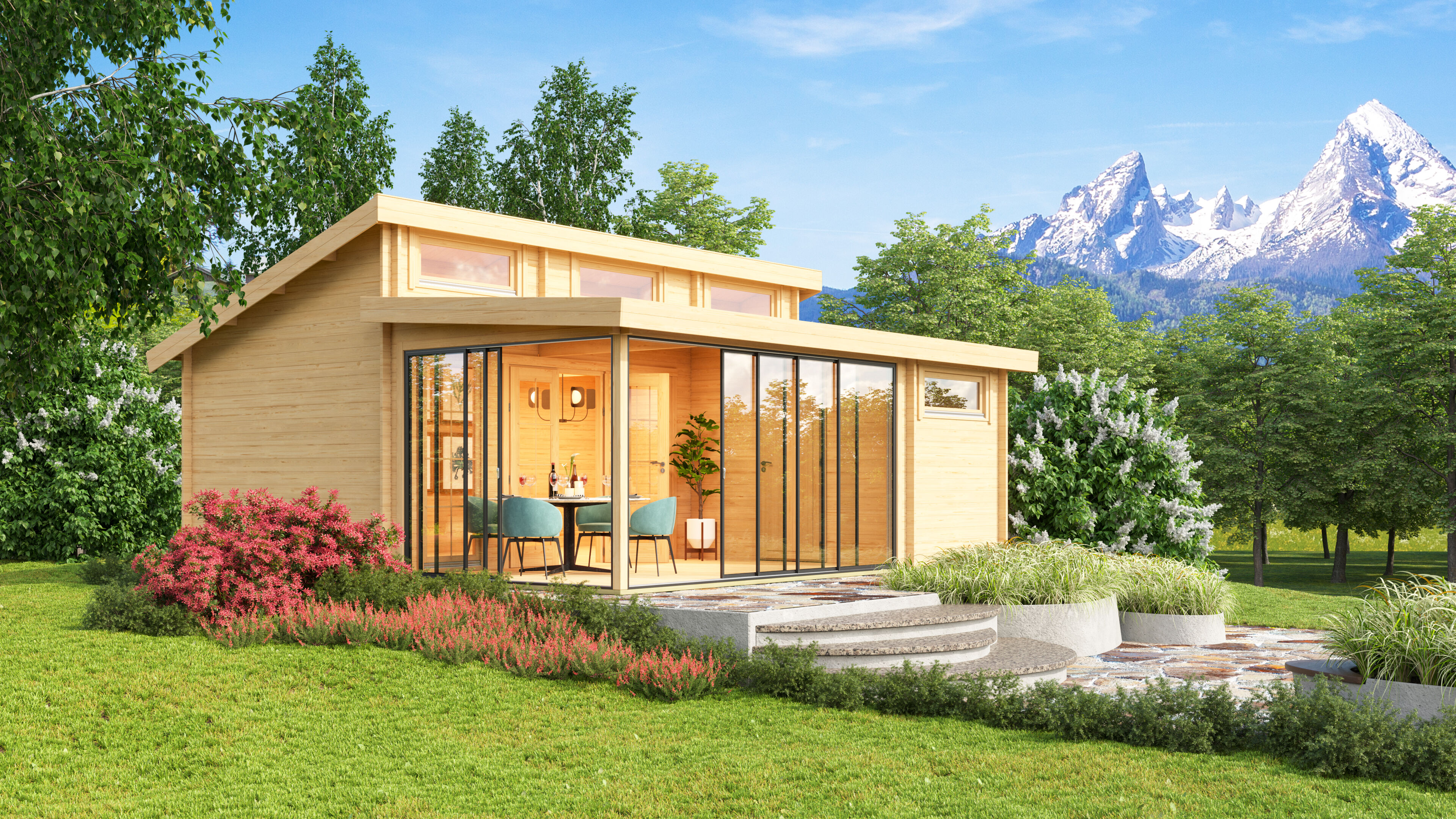 Fjordholz Gartenhaus Alu Concept Zürich 44 6x4m | Rabatt: 26 %