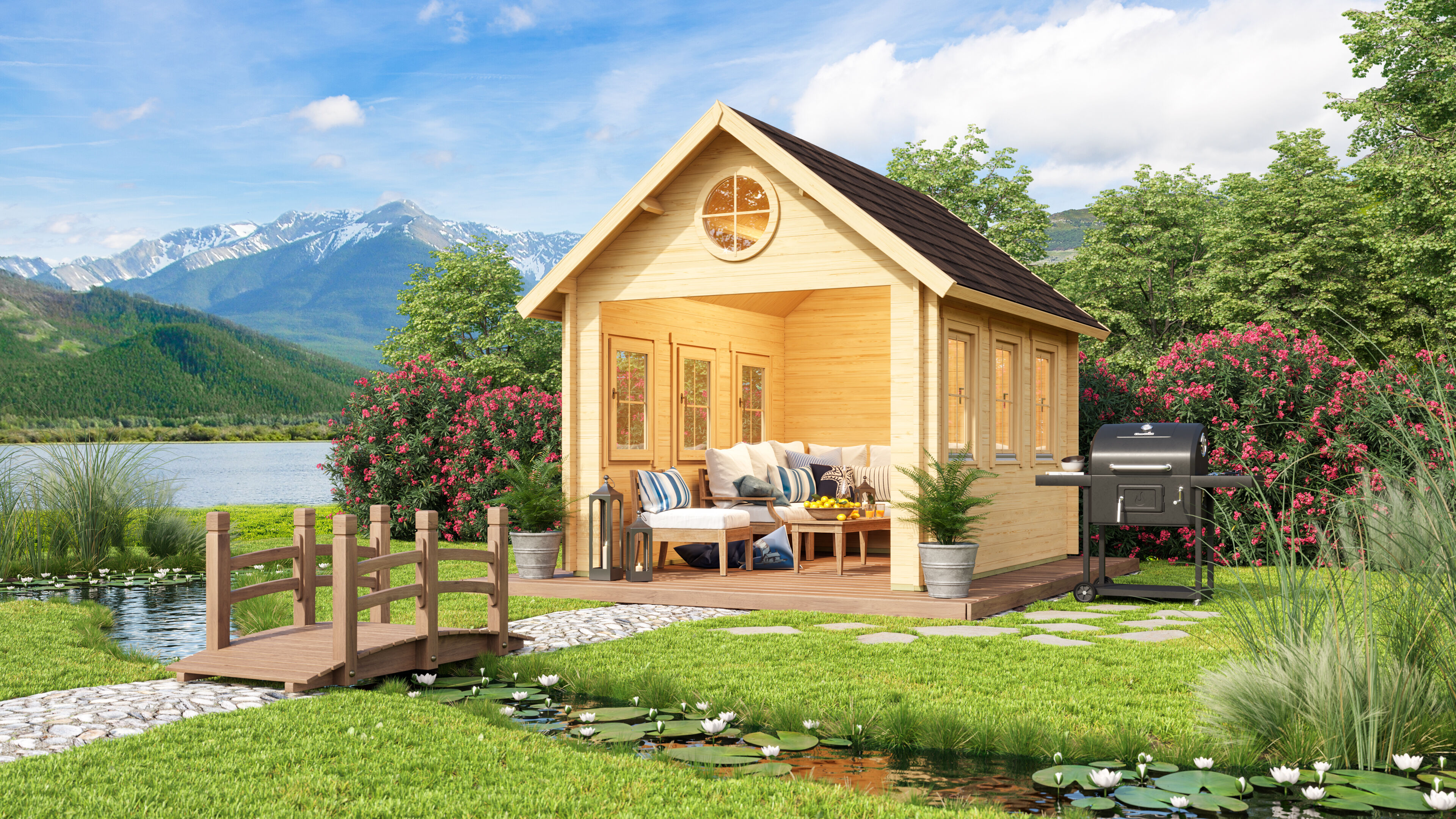 Fjordholz Gartenhaus Modell Glarus 44 4x3m | Rabatt: 26 %