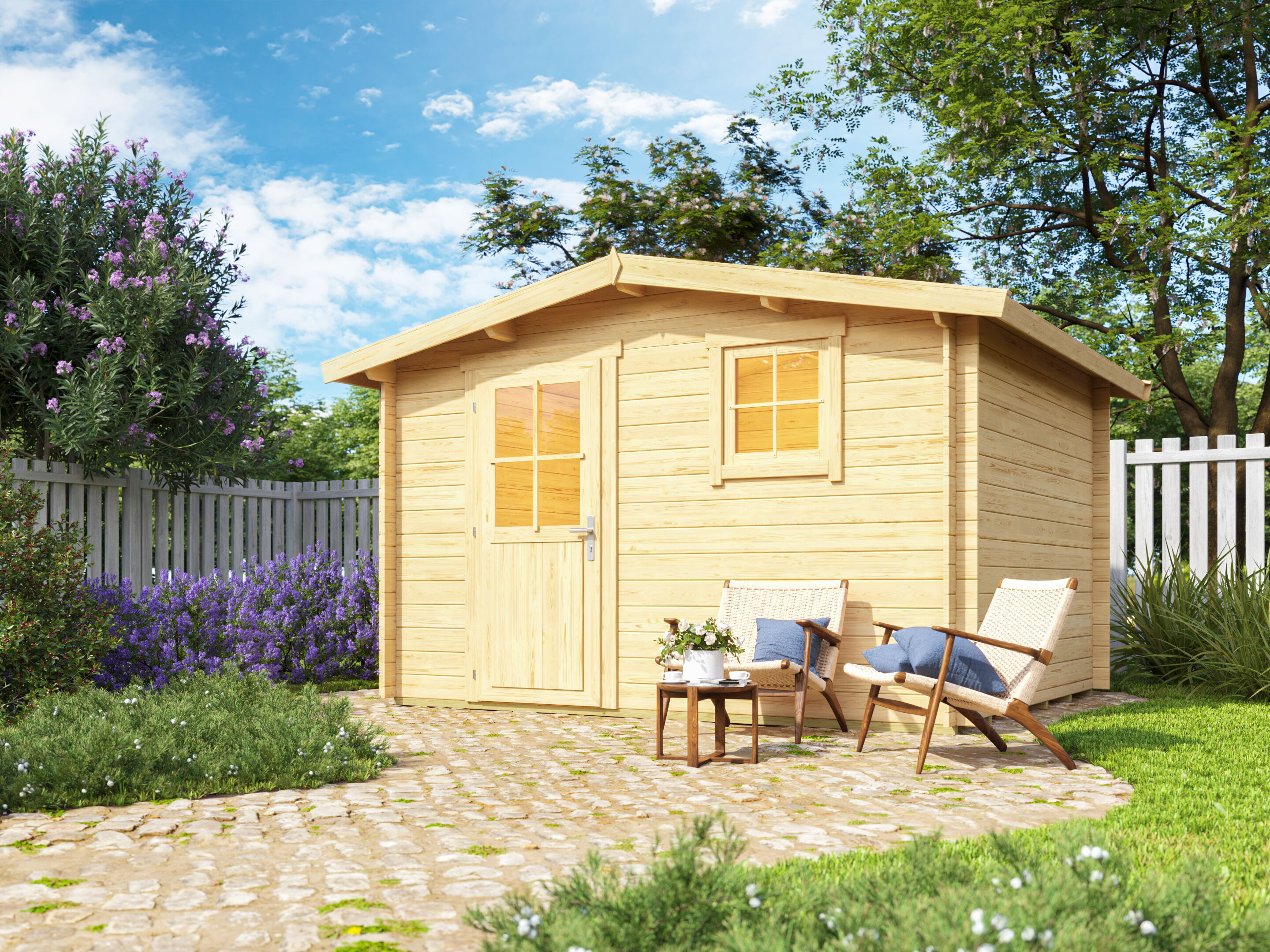 Fjordholz Satteldach Gartenhaus Modell Eliza 4B 3x3m | Rabatt: 26 %