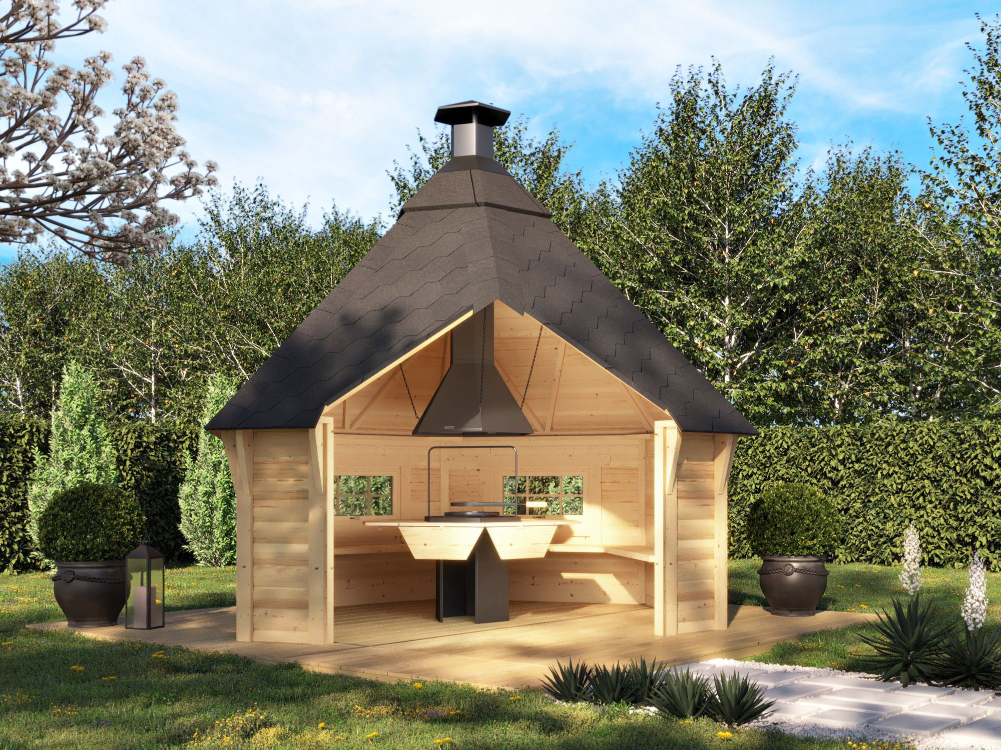 Fjordholz Grillhaus Modell Niklas 12 m² 4x3m | Rabatt: 26 %