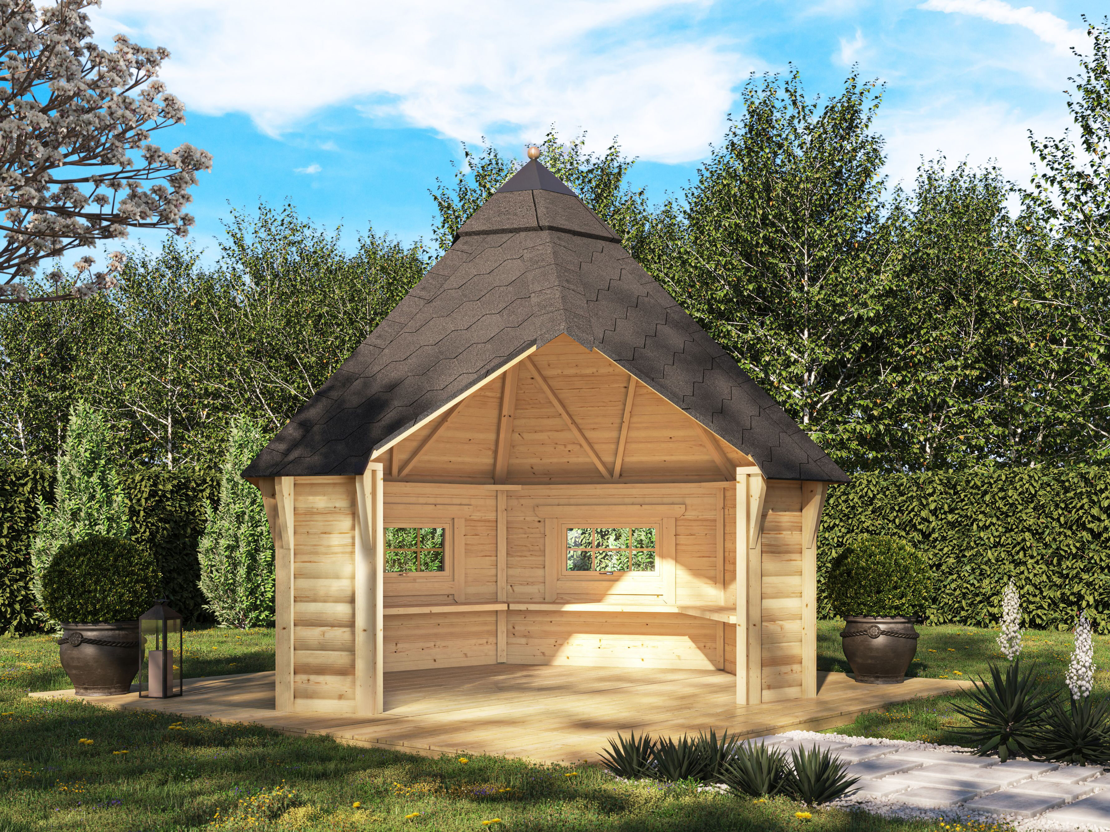 Fjordholz Grillhaus Modell Emil 12 m² 4x3m | Rabatt: 26 %