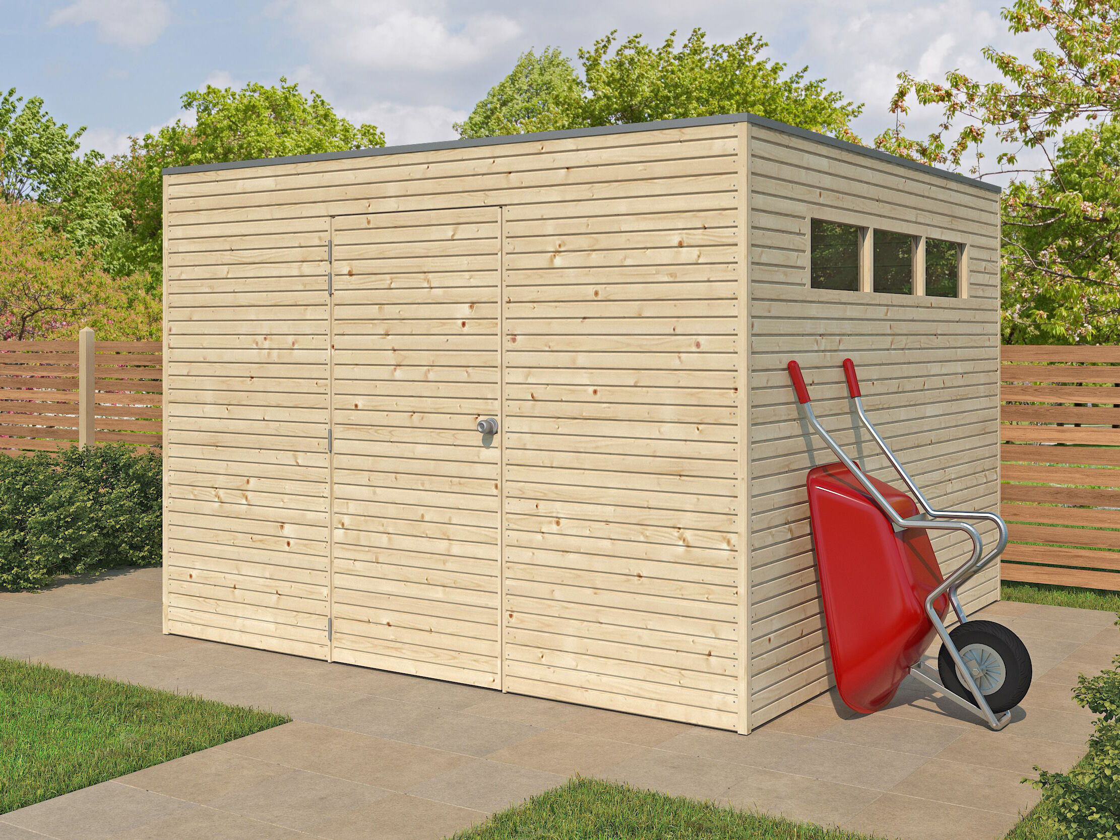 Gartenhaus Modell QB-Line 9,00 m² 3x3m | Rabatt: 26 %