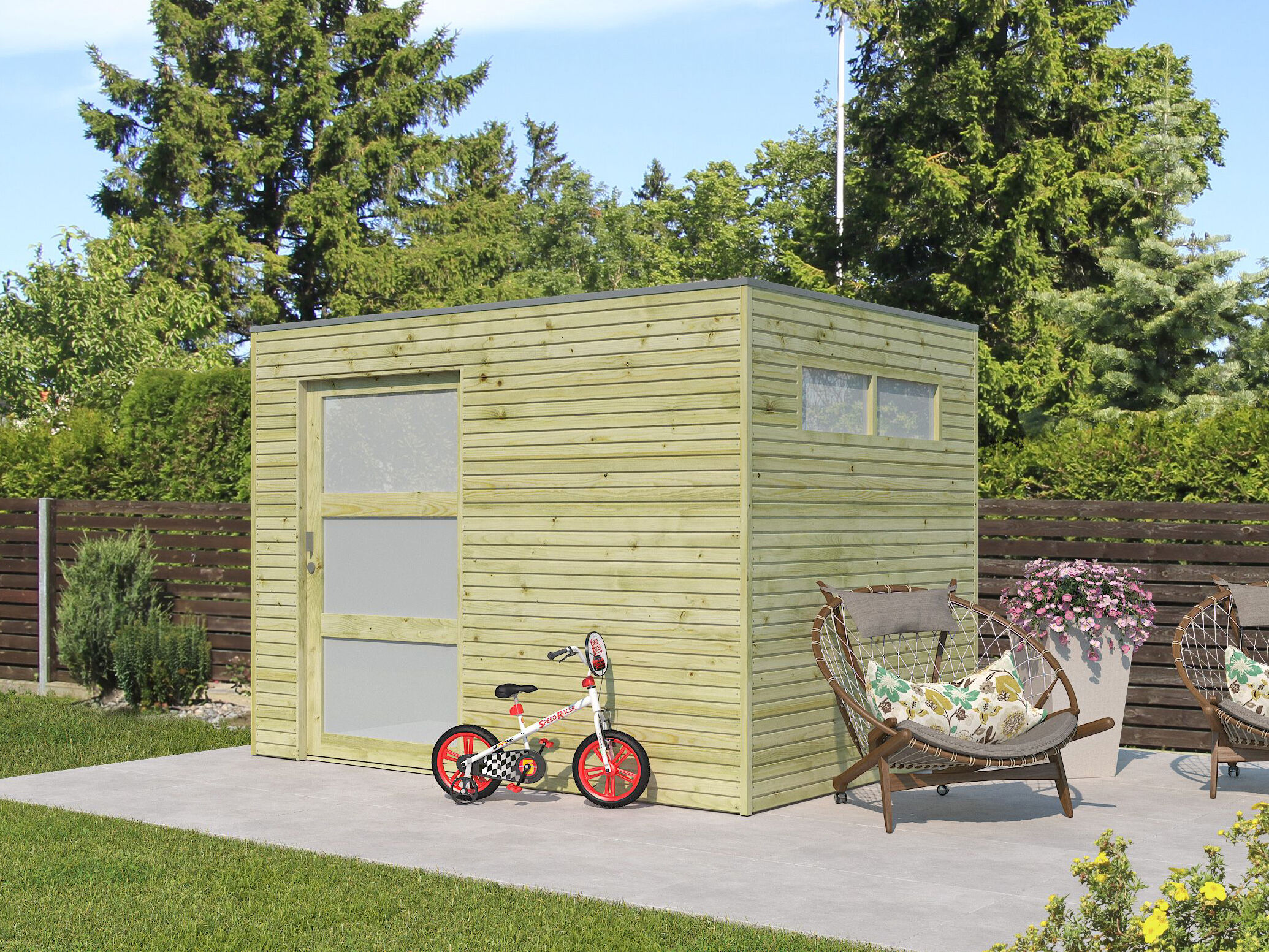 Gartenhaus Modell QBS-Line 6,30 m² 3x2m | Rabatt: 26 %