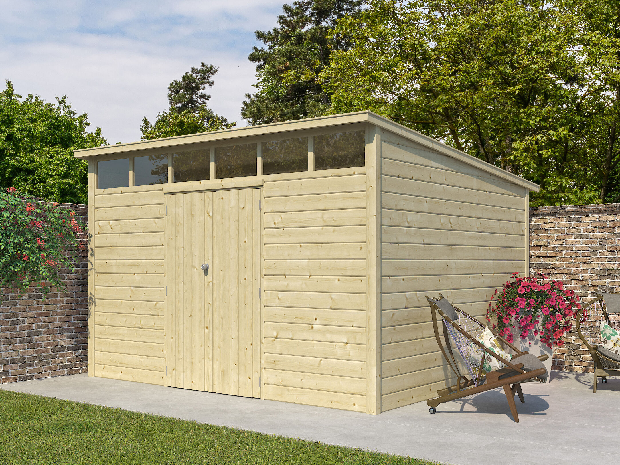 Gartenhaus Modell Q-Line 10,80 m² 4x3m | Rabatt: 26 %