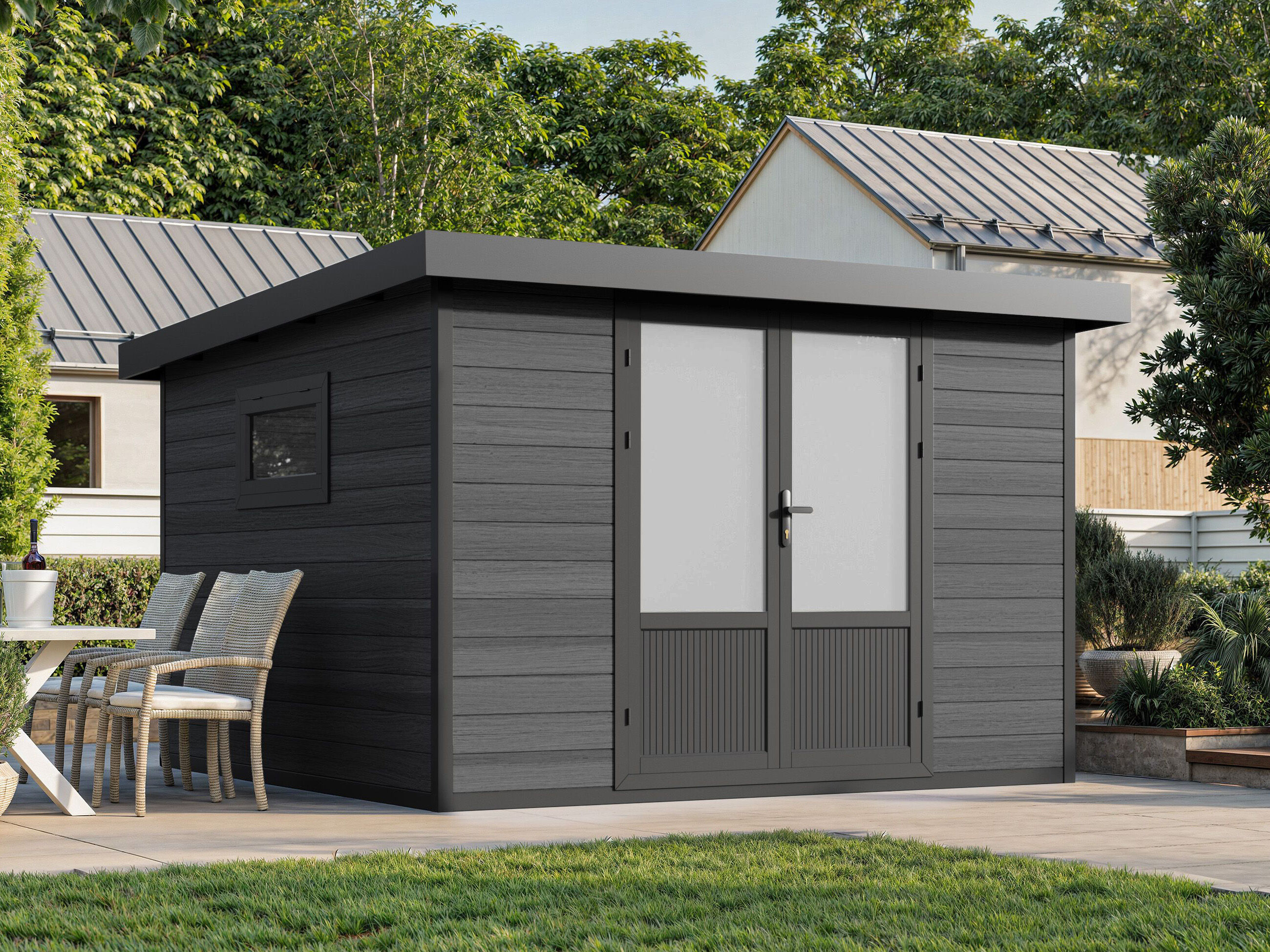 WPC Gartenhaus Modell Style DeLuxe 8,4 m² 3x3m | Rabatt: 26 %