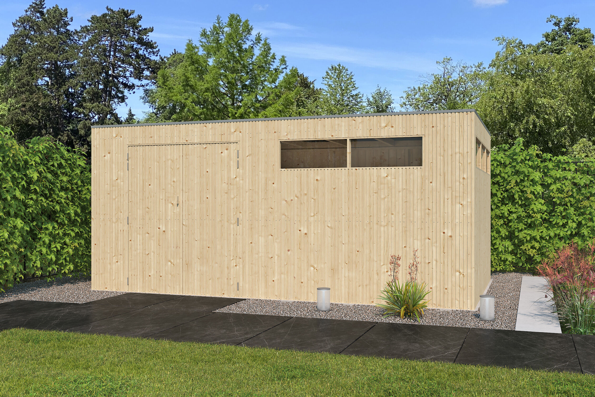 Gartenhaus Modell QBV3-Line 14,90 m² 5x3m | Rabatt: 26 %