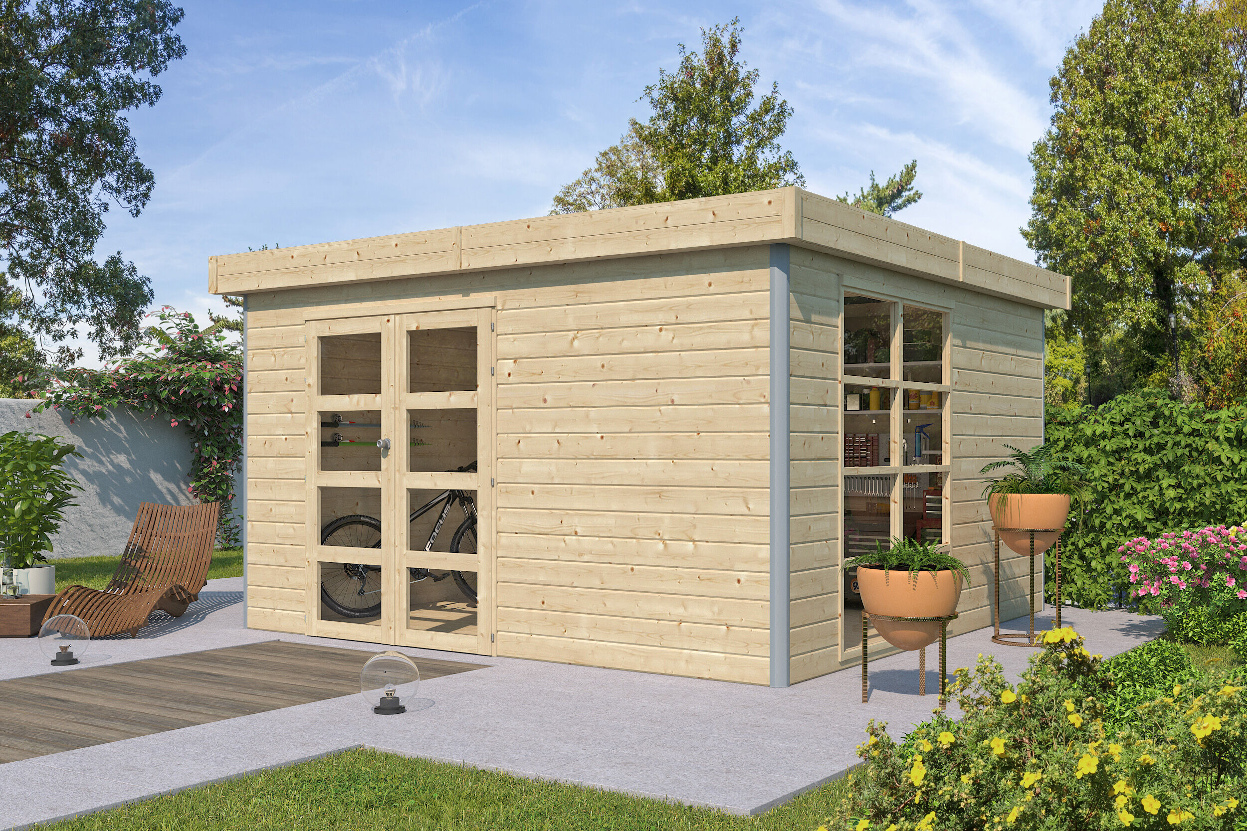 Gartenhaus Alu-Line Modell Misaka XL 4x3m | Rabatt: 26 %