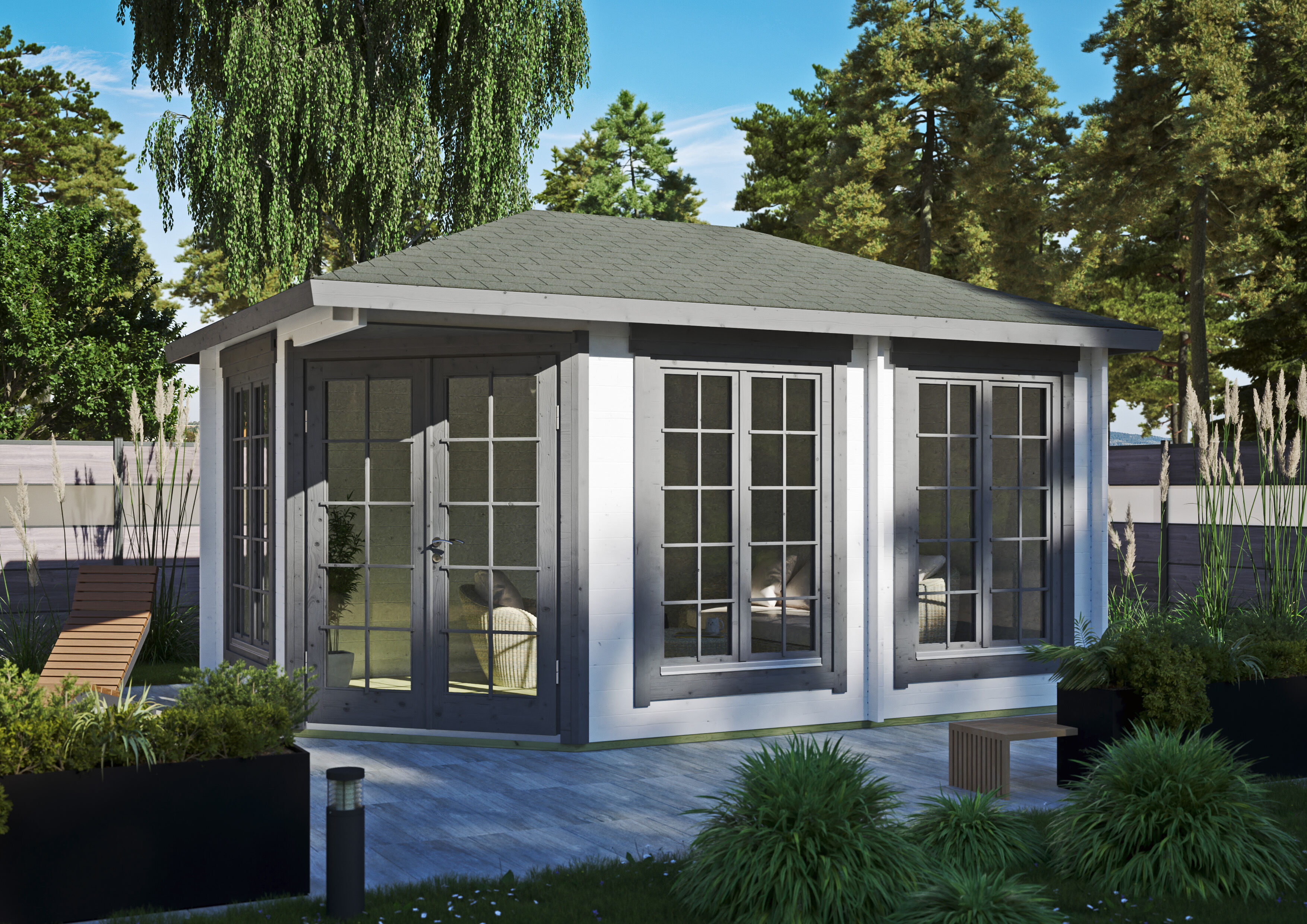 Fjordholz Gartenhaus Modell Glasgow 44 C 5x4m | Rabatt: 26 %