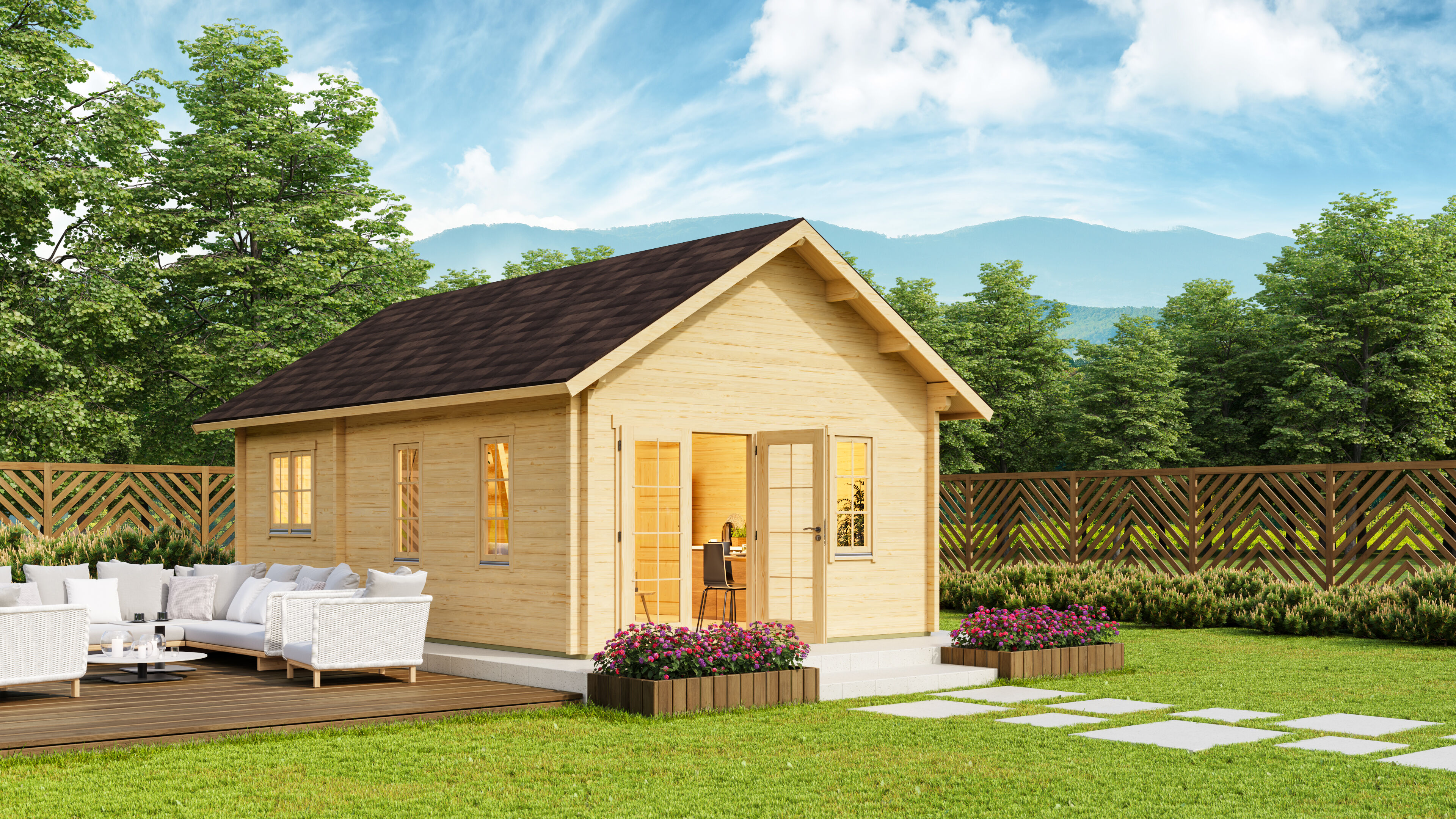Fjordholz Ferien- und Freizeithaus  Modell Farum 7 6x4m | Rabatt: 26 %