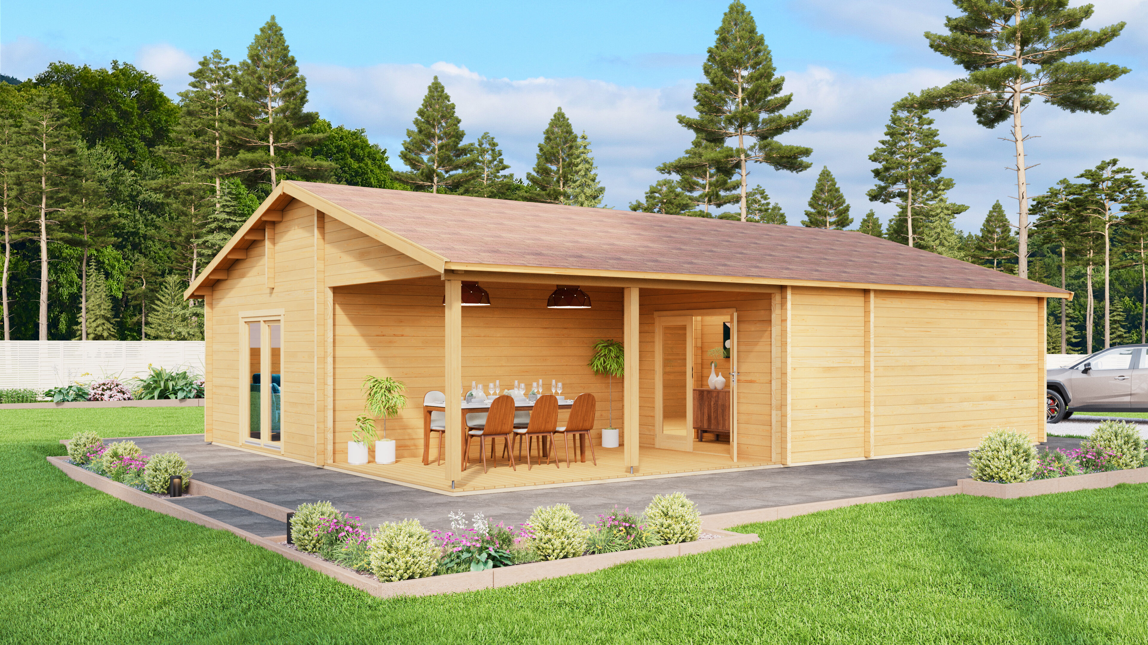 Fjordholz Ferien- und Freizeithaus  Modell Bendy 10x8m | Rabatt: 26 %