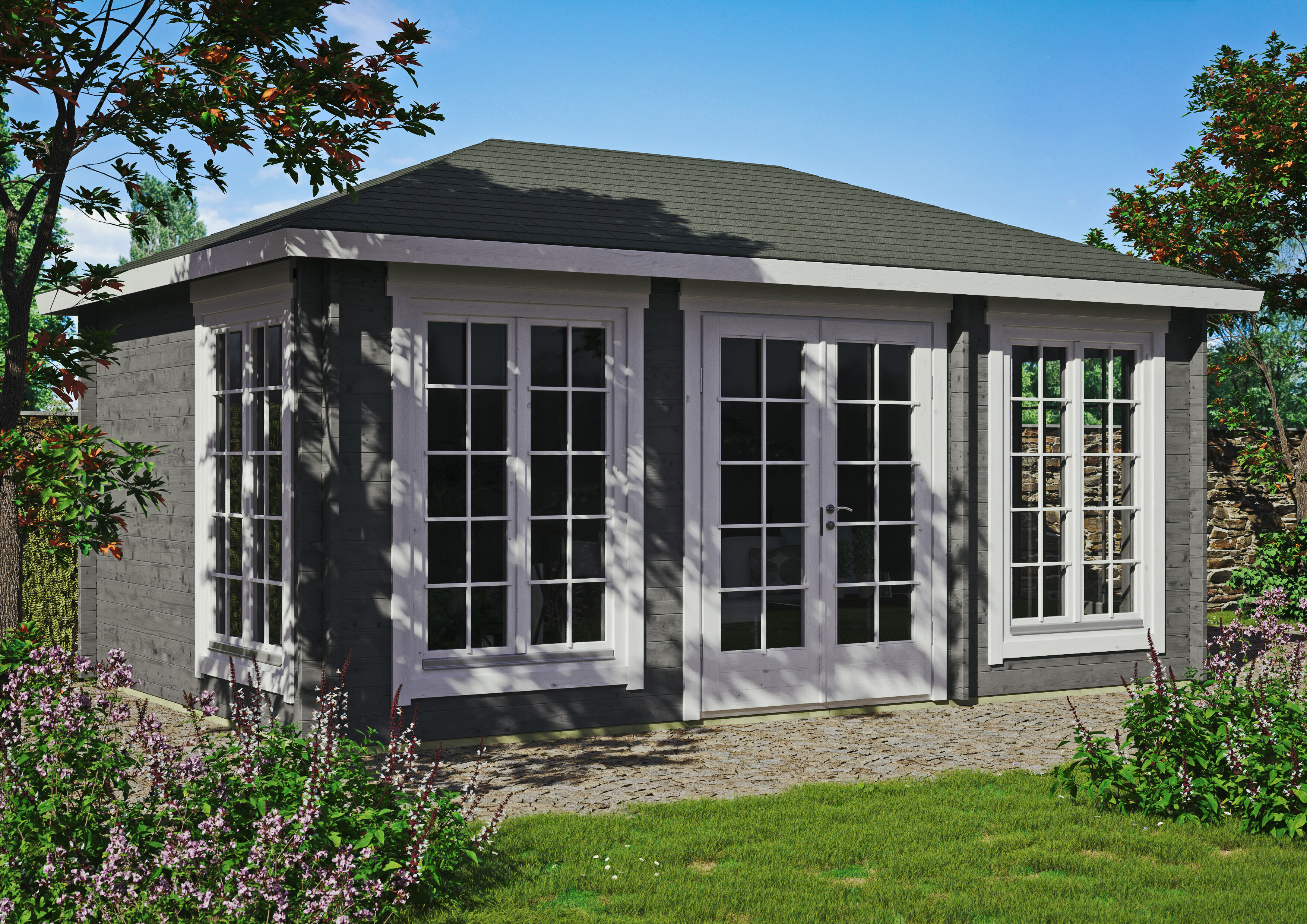 Gartenhaus Modell Porto 44 B 4x3m | Rabatt: 26 %