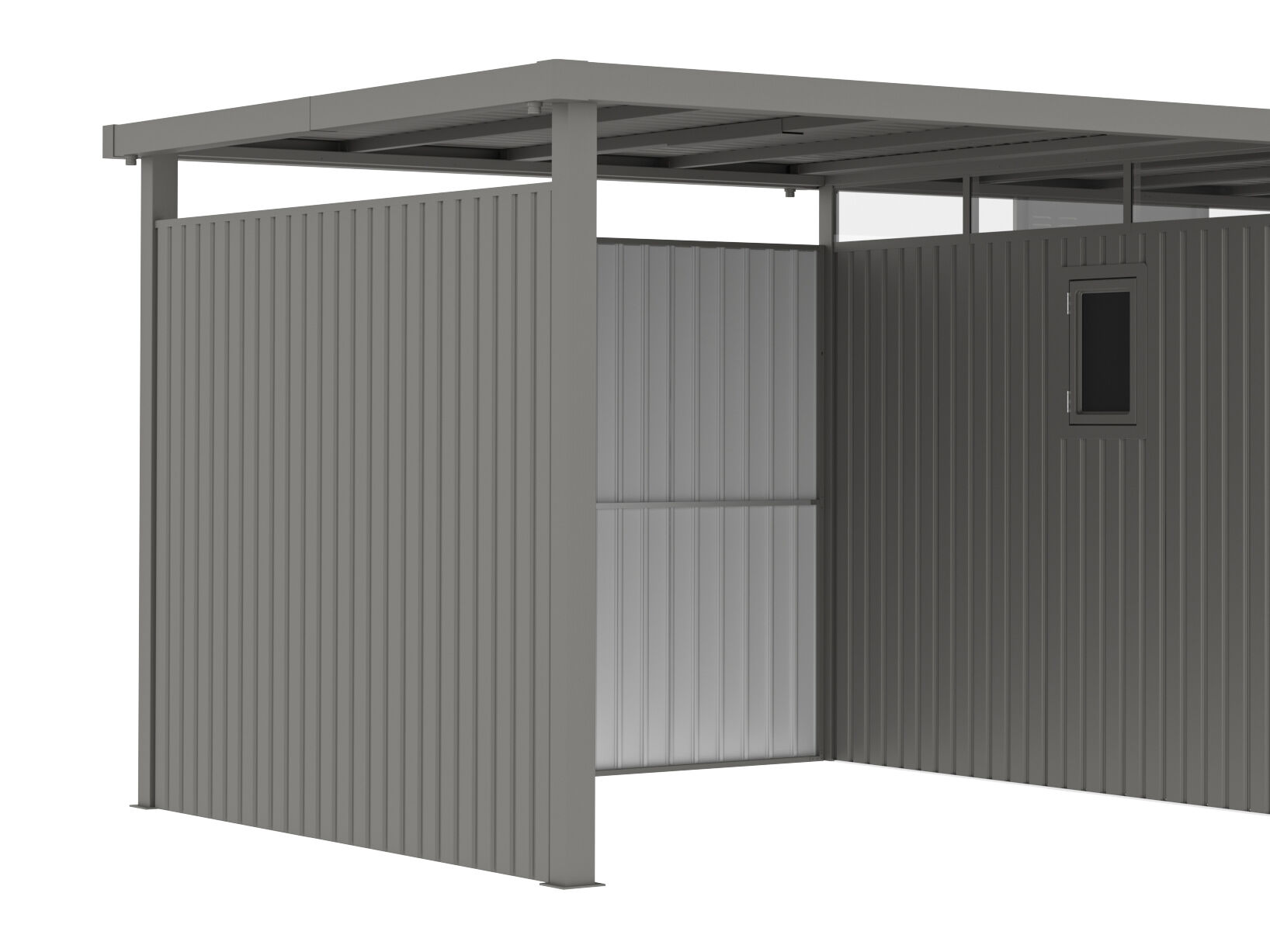 Wandset für Seitendach Gerätehaus Style 7,56 m² Al | Rabatt: 19 %