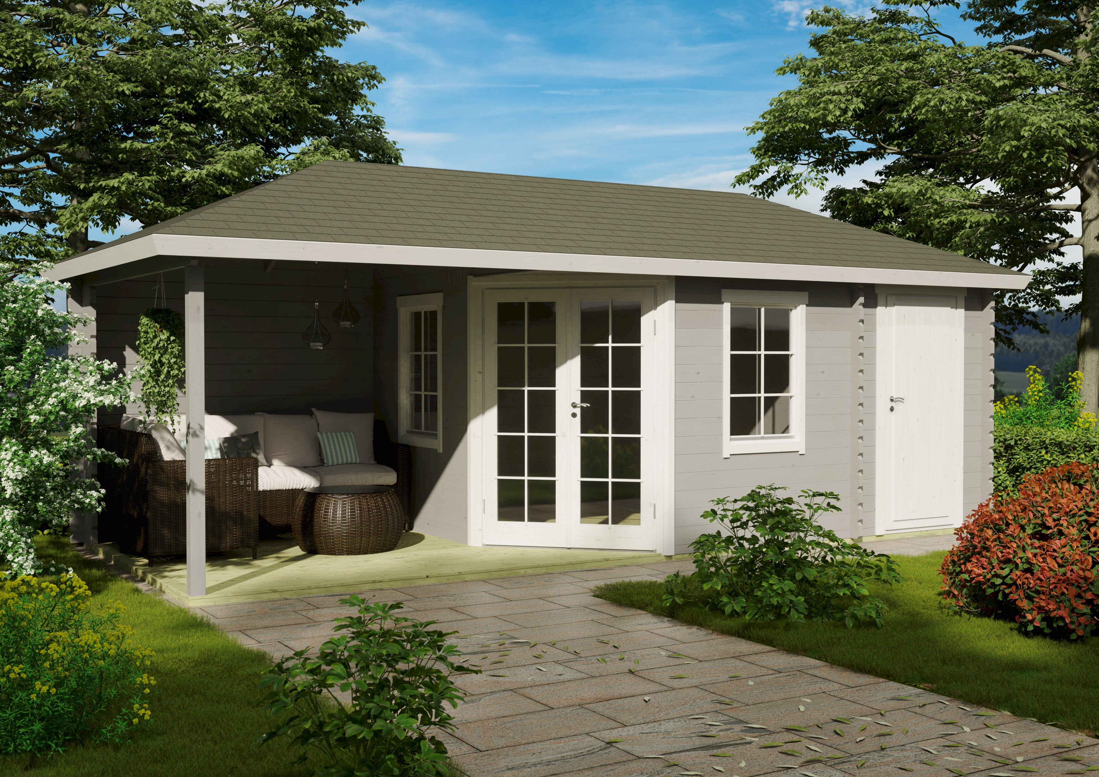 Fjordholz Gartenhaus Modell Kiano 44 A 5x4m | Rabatt: 26 %