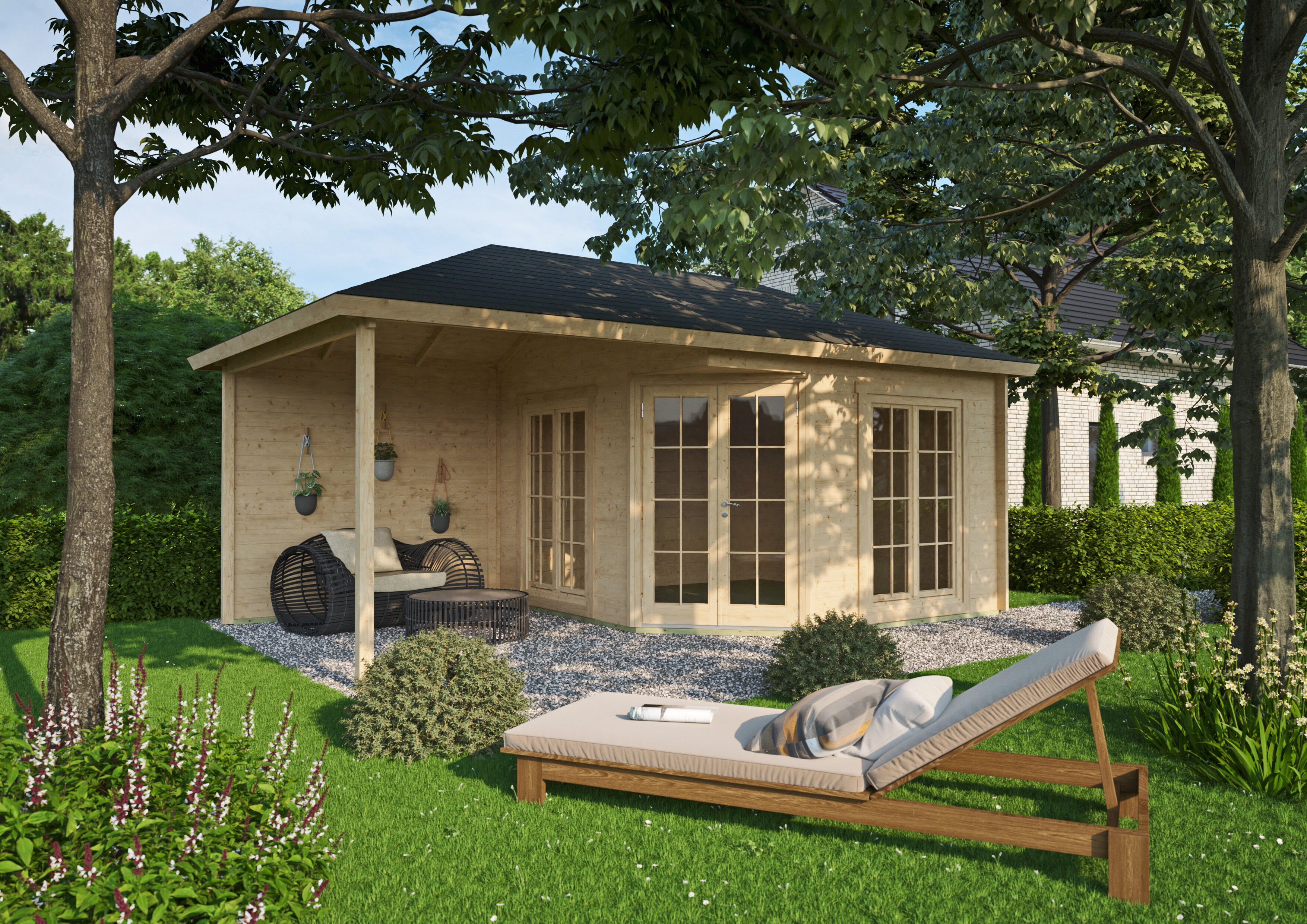 Fjordholz Gartenhaus Modell Silke 44 7x4m | Rabatt: 26 %