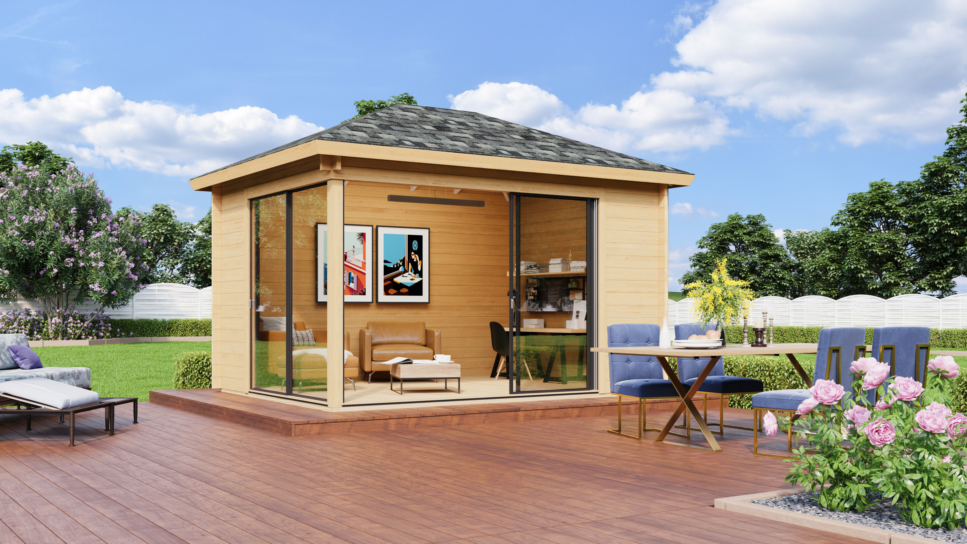 Fjordholz Gartenpavillon Modell Alu 44 B | Rabatt: 26 %