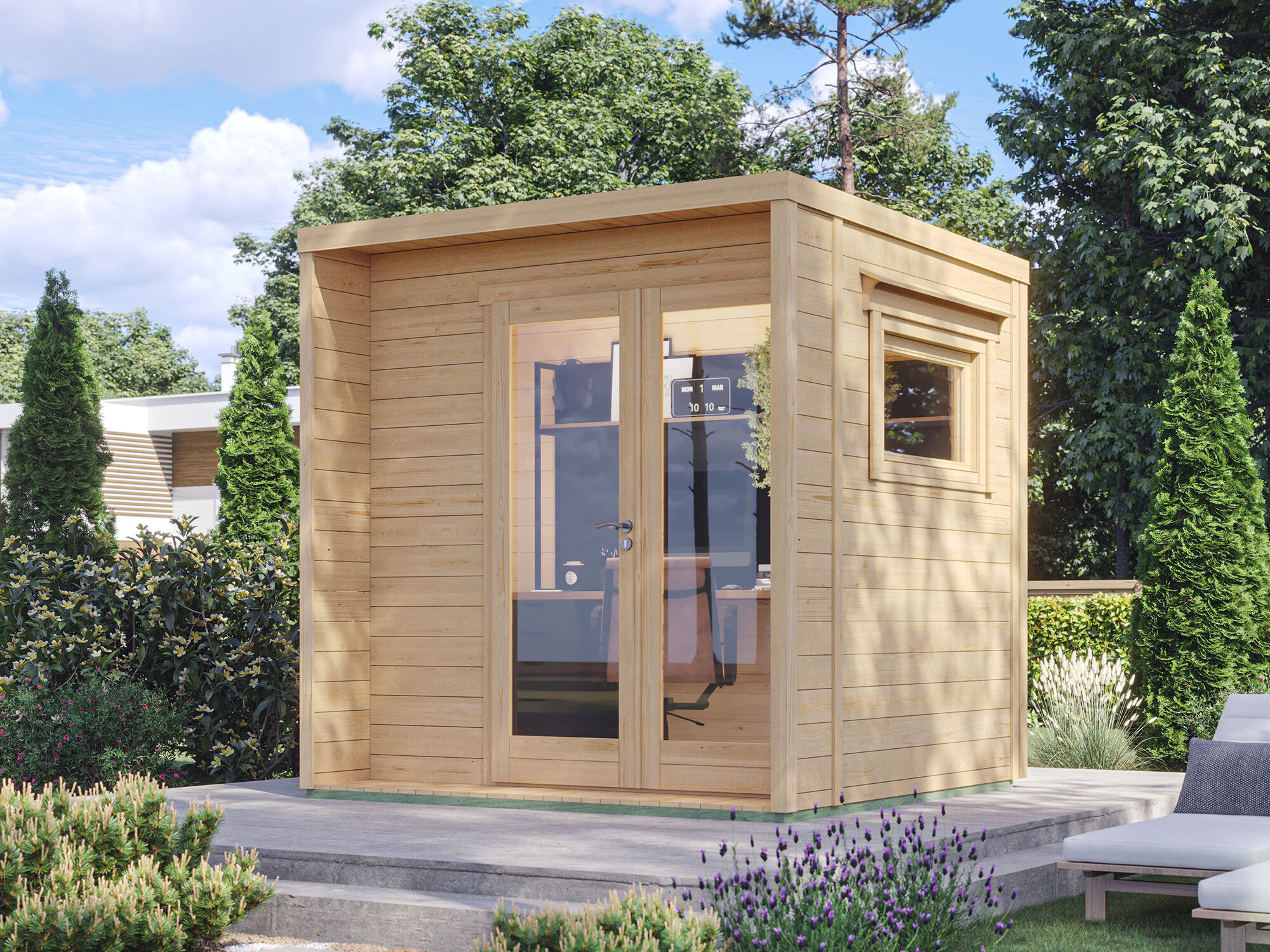 Fjordholz Gartenhaus  Modell Donny Office 44 A 2x2m | Rabatt: 26 %