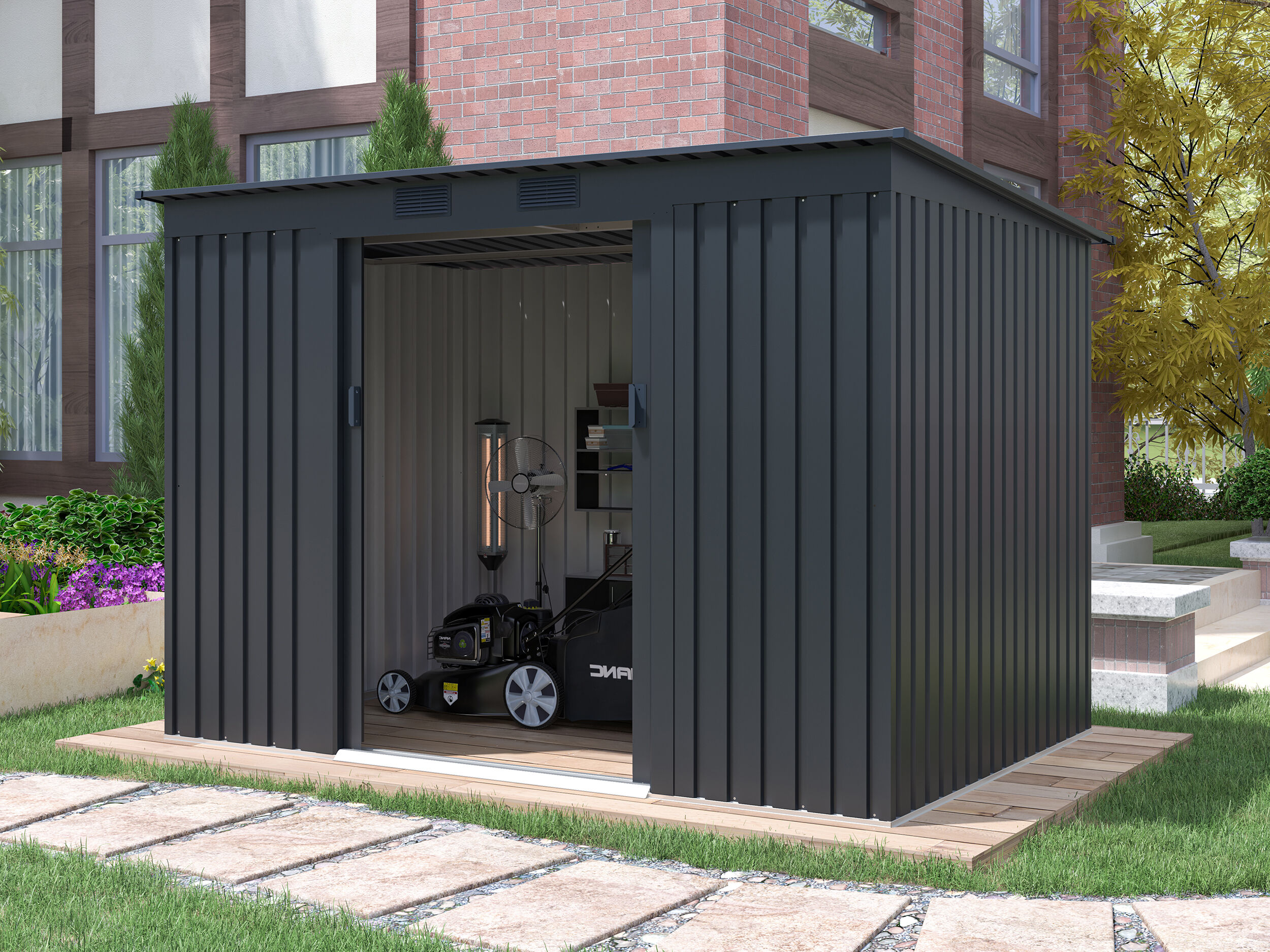 Metall Gerätehaus Modell Pento 4,72 m² 3x2m | Rabatt: 26 %