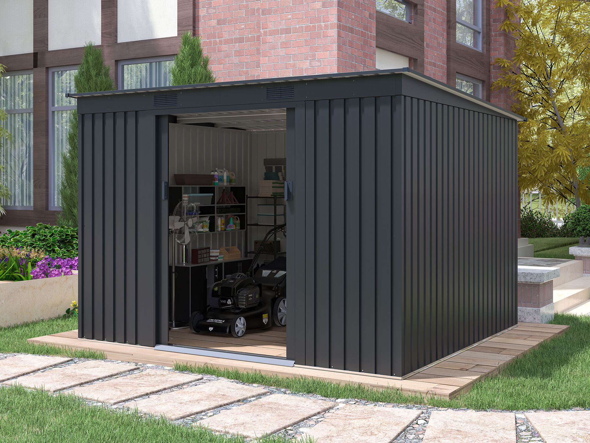 Metall Gerätehaus Modell Pento 6,29 m² 3x2m | Rabatt: 25 %