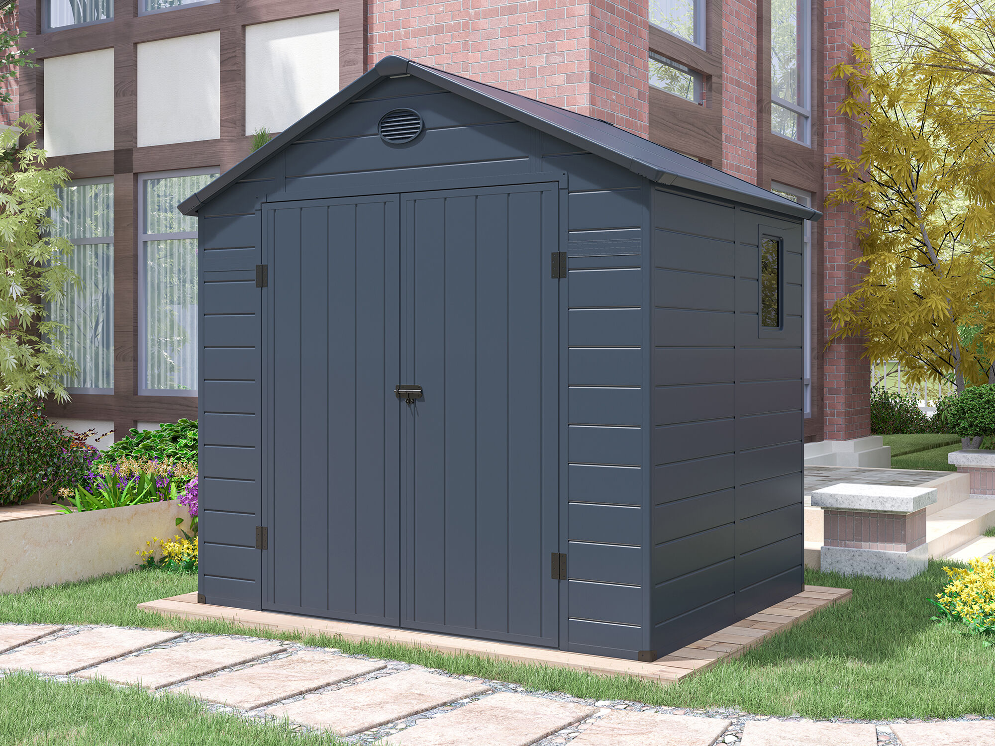 StarLine Kunststoff Gerätehaus Modell Neo 4,65 m² 3x2m | Rabatt: 25 %