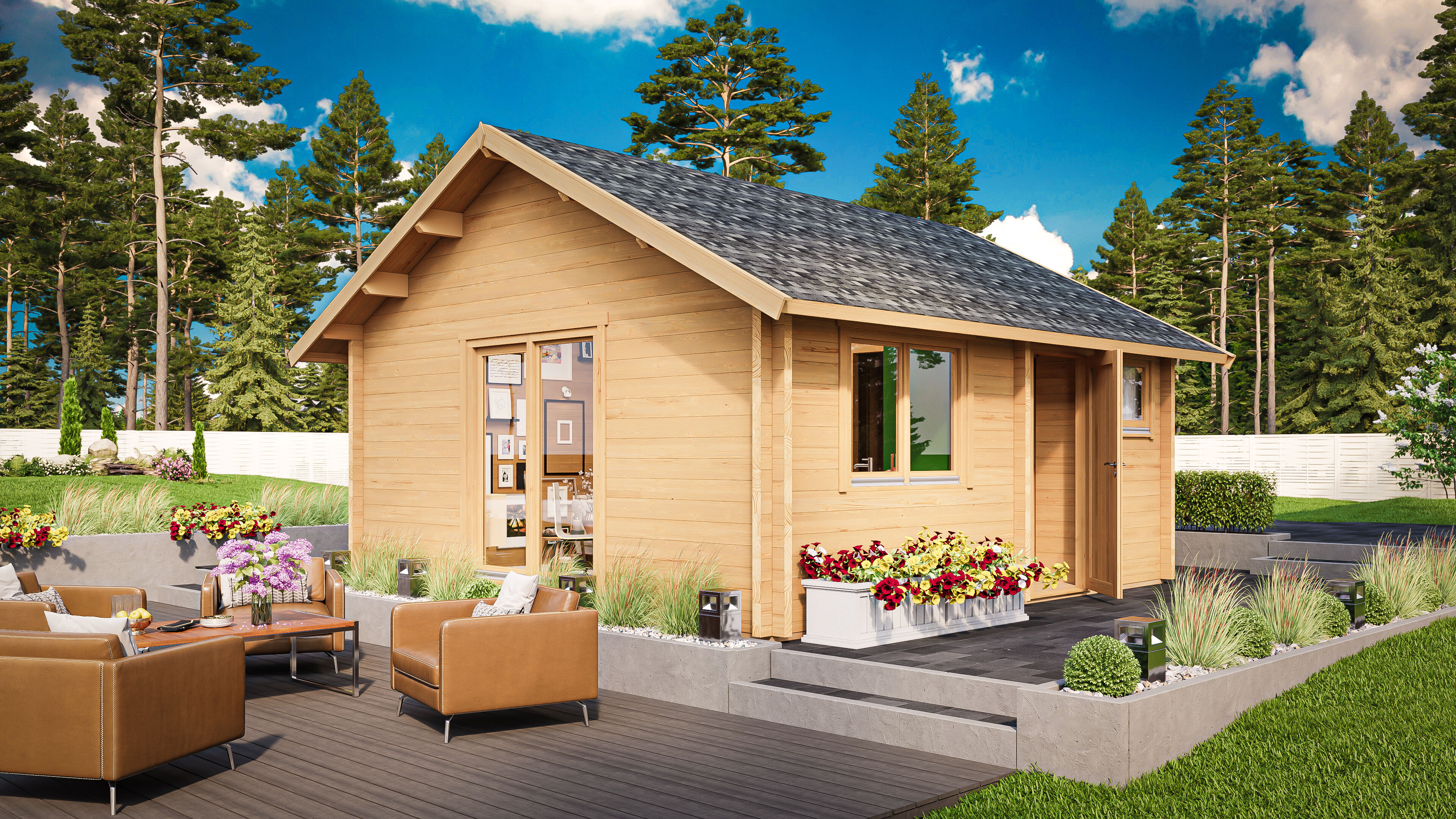 Fjordholz Freizeithaus Melanie 70 6x4m | Rabatt: 26 %