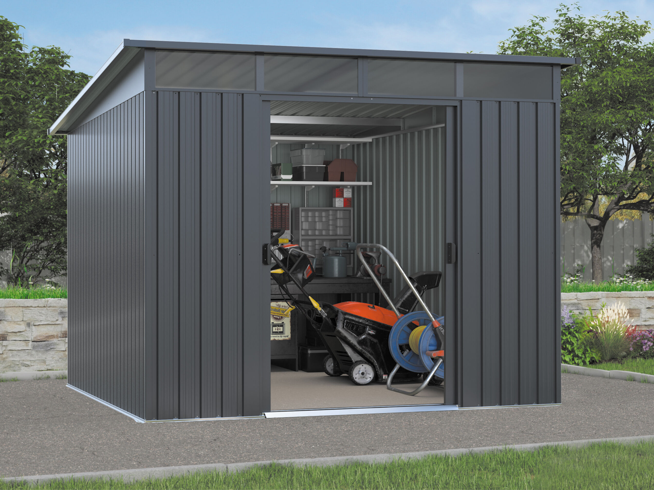 Metall Gerätehaus Modell Lübeck 5,98 m² 3x2m | Rabatt: 25 %