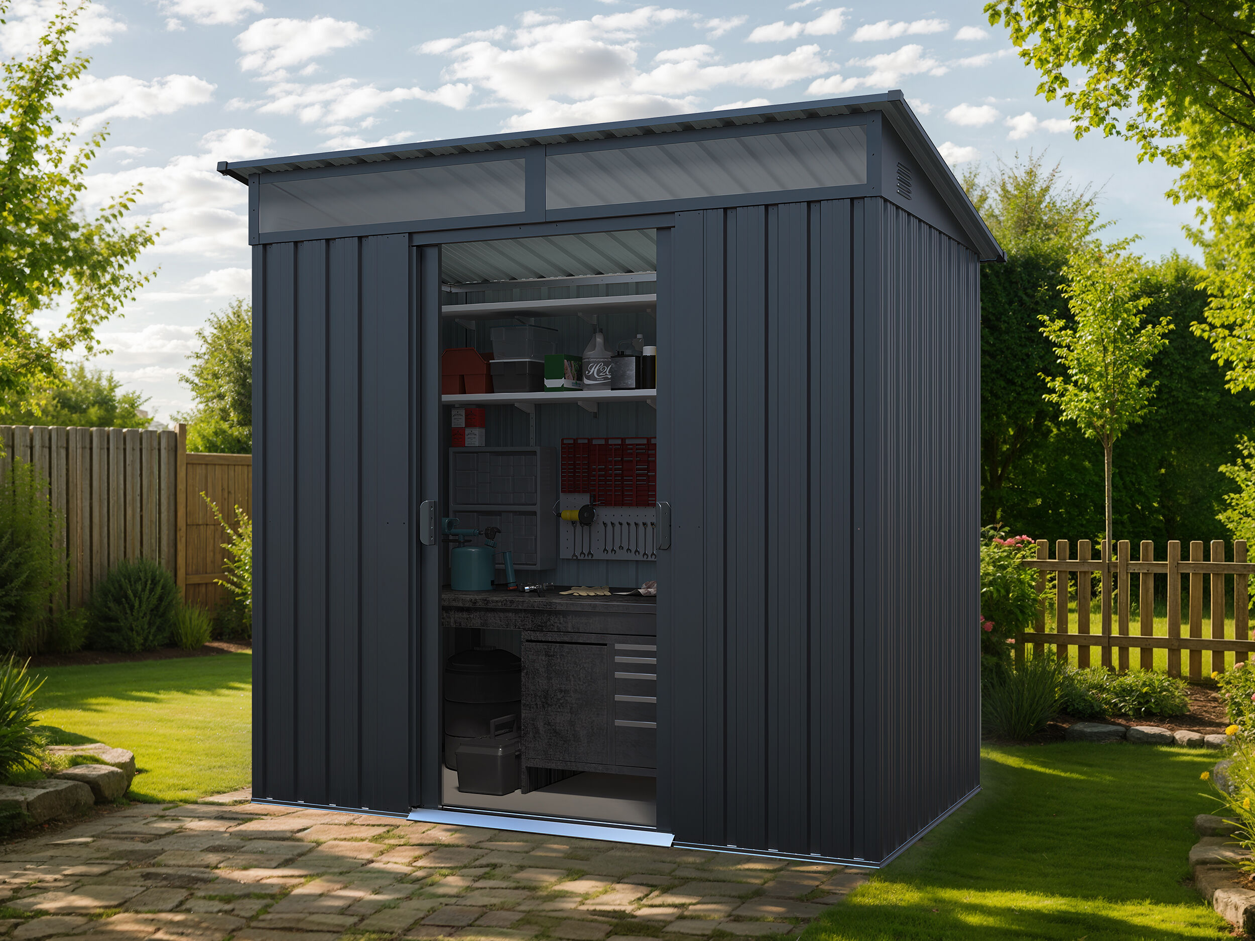Metall Gerätehaus Modell Lübeck 2,00 m² 2x1m | Rabatt: 27 %