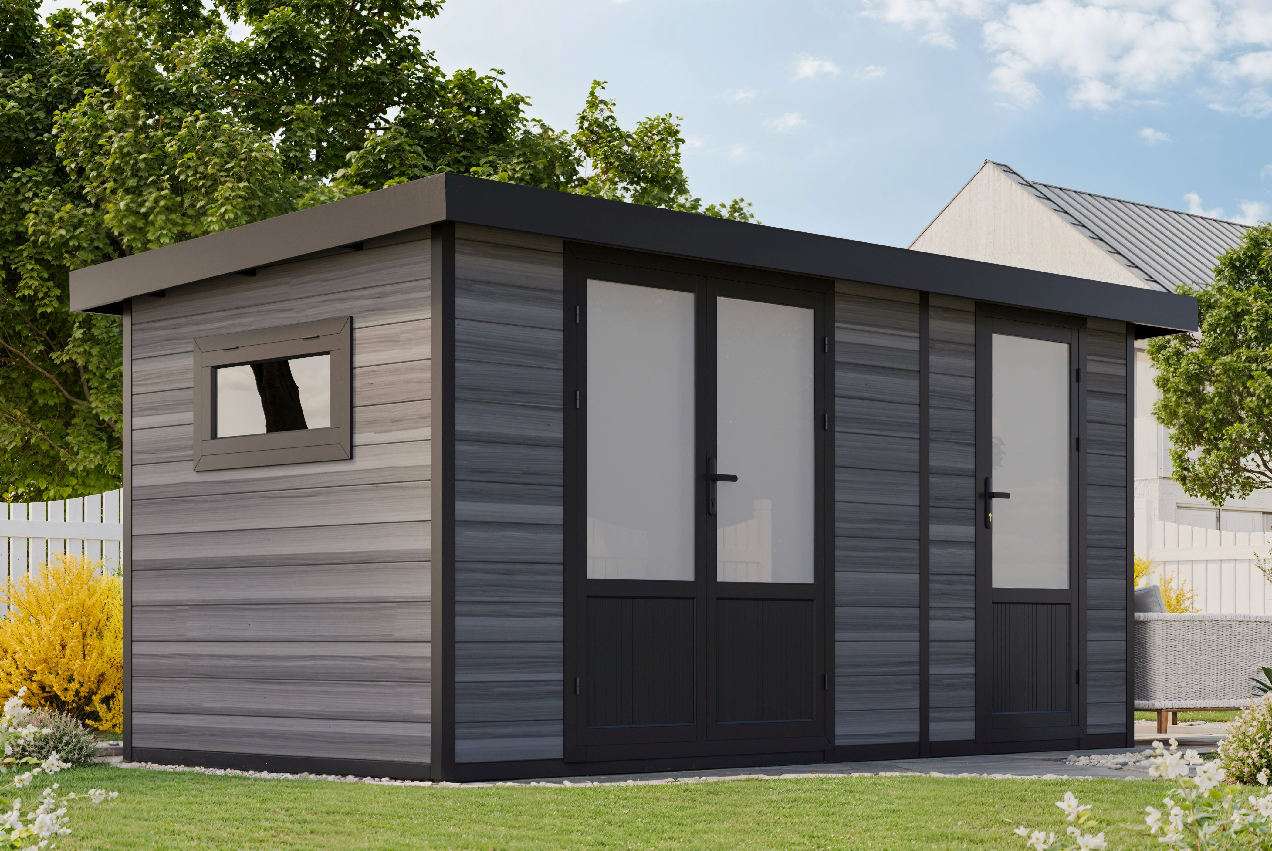 WPC Gartenhaus Modell Style DeLuxe 2-Raum 8,0 m² 4x2m | Rabatt: 26 %