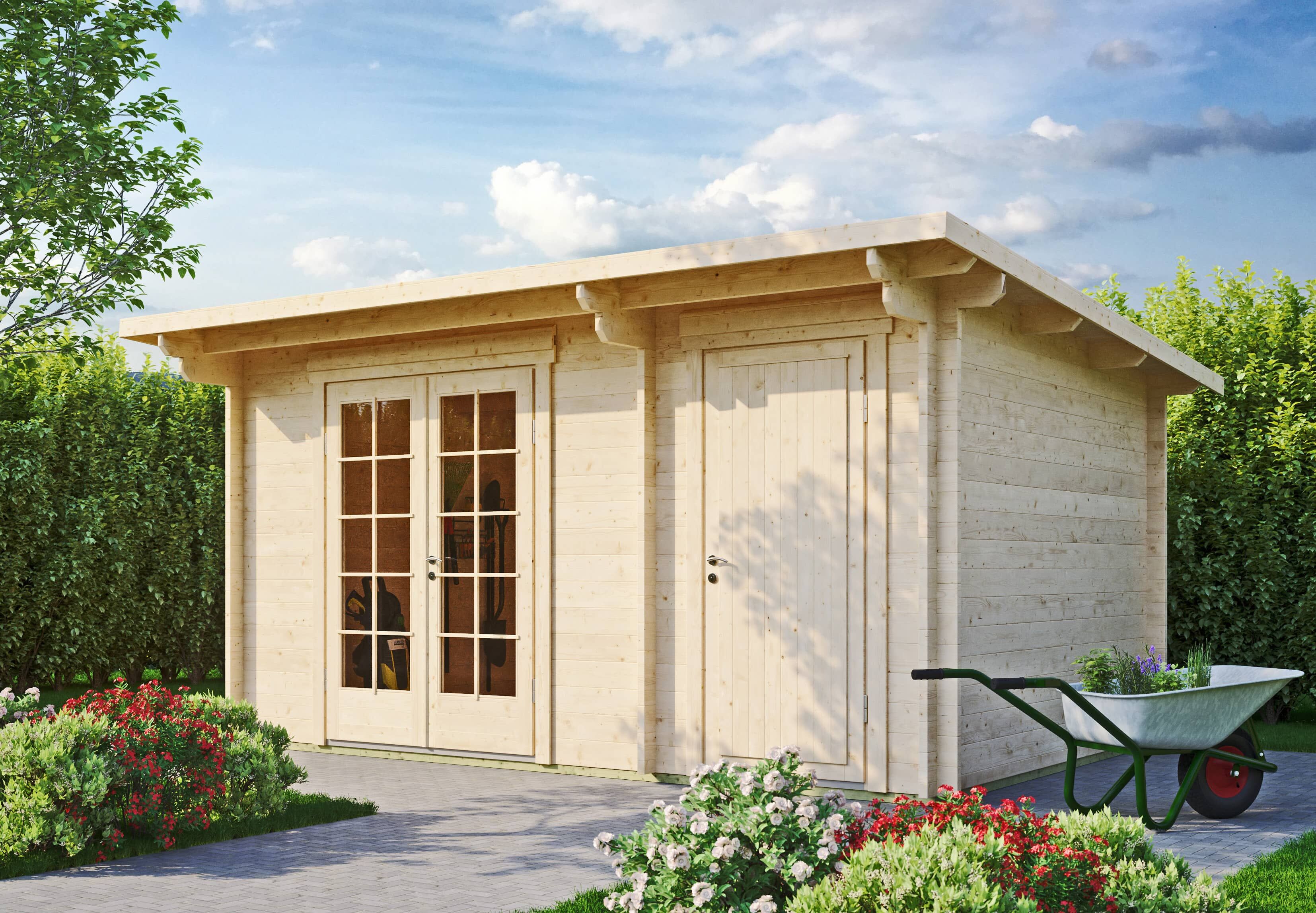 Fjordholz Gartenhaus Modell Jacob 44 A mit Abstell 5x3m | Rabatt: 26 %