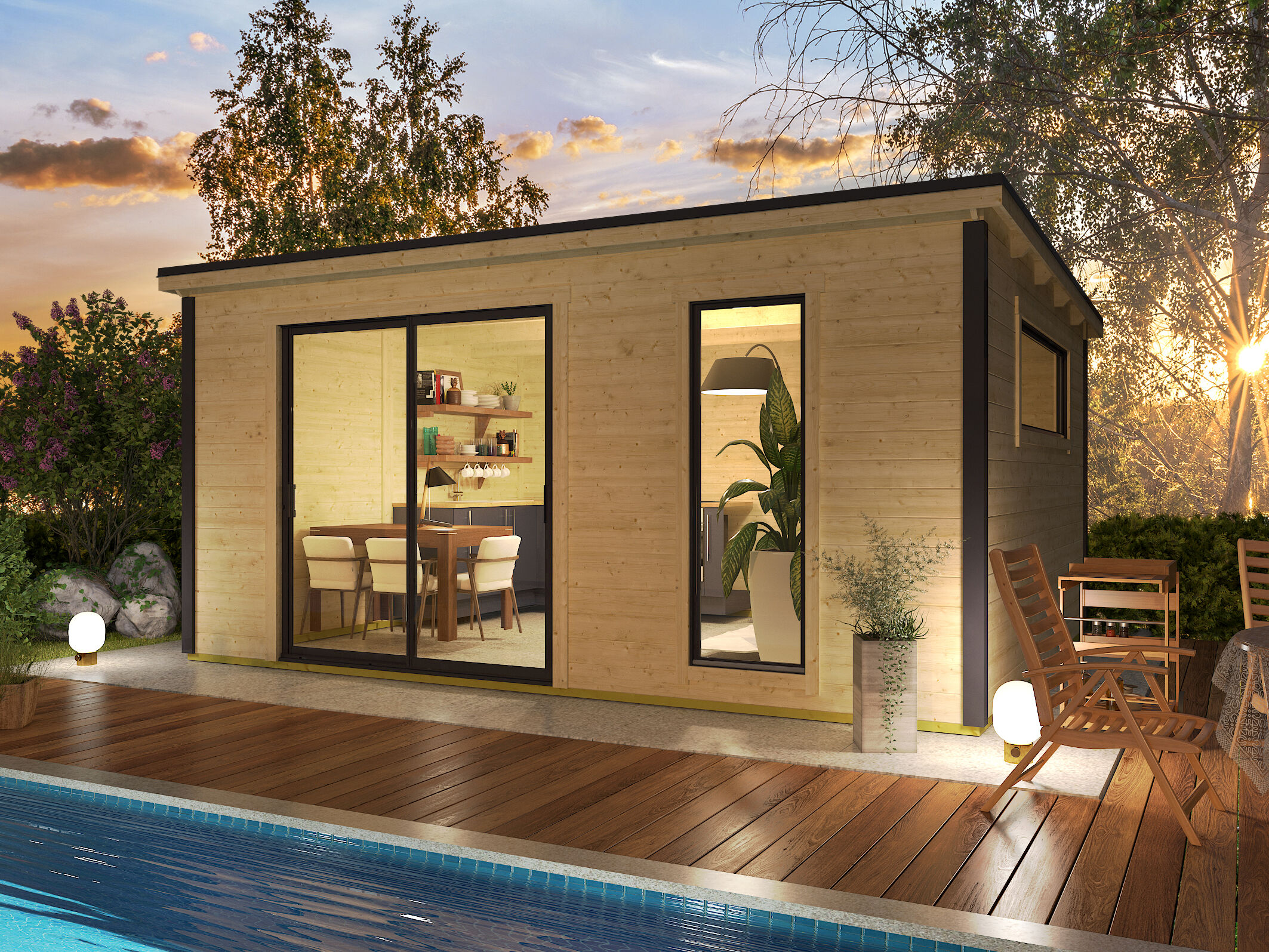 Fjordholz Gartenhaus Modell Juist-4 5x4m | Rabatt: 26 %