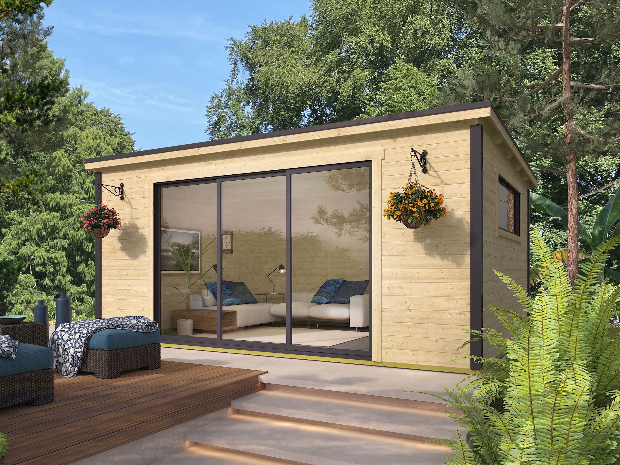 Fjordholz Gartenhaus Modell Poel-4 5x4m | Rabatt: 26 %