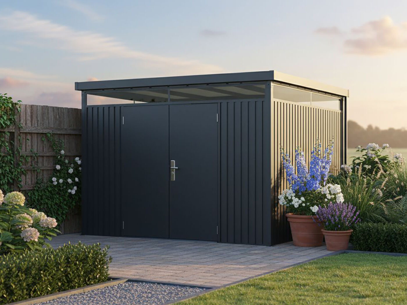 StarLine Metall Gerätehaus Modell Solidum 9,0 m² 3x3m | Rabatt: 19 %