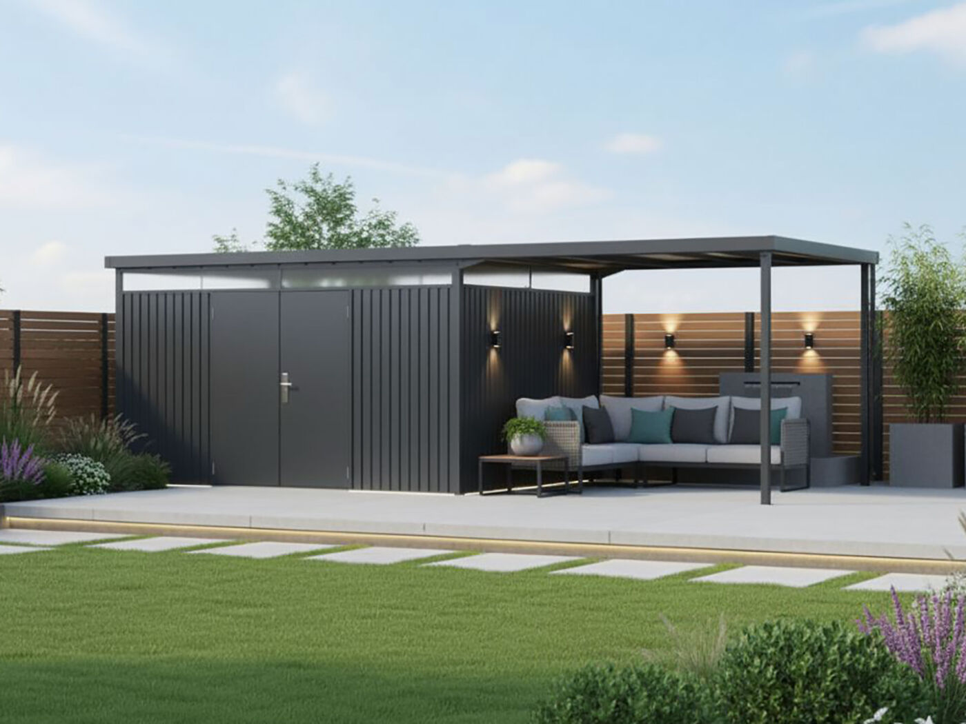 StarLine Metall Gerätehaus Modell Solidum 19,60 m² 4x3m | Rabatt: 23 %