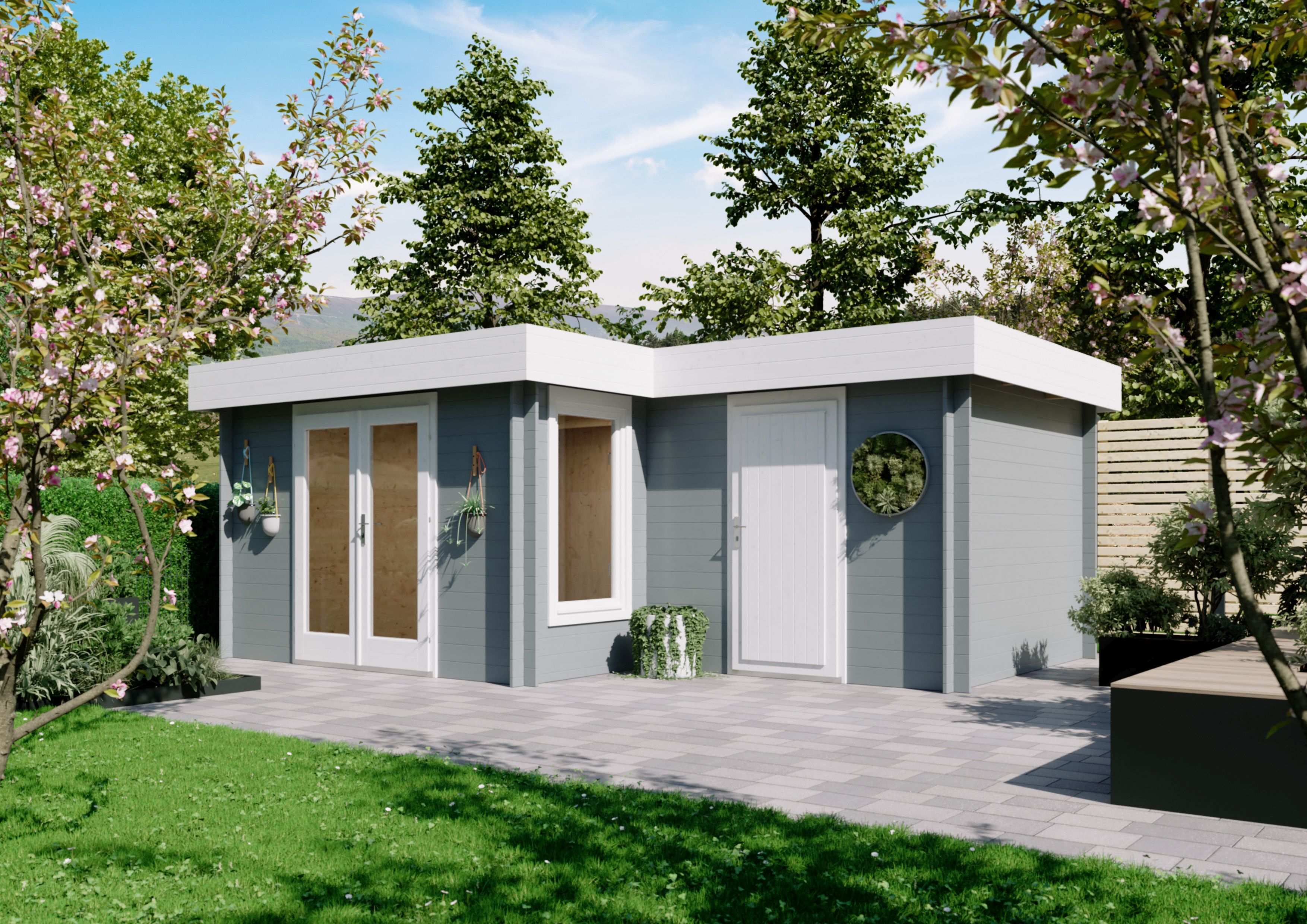 Fjordholz Flachdach Gartenhaus Modell Tobi 28 B 5x3m | Rabatt: 26 %