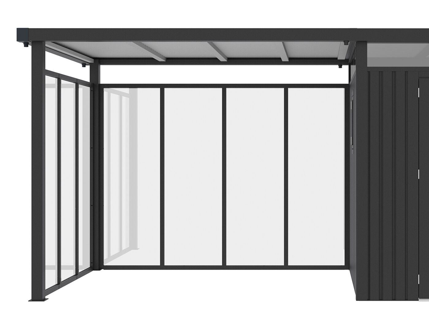 Wandset Glas für Seitendach Gerätehaus Style 4,45 | Rabatt: 22 %