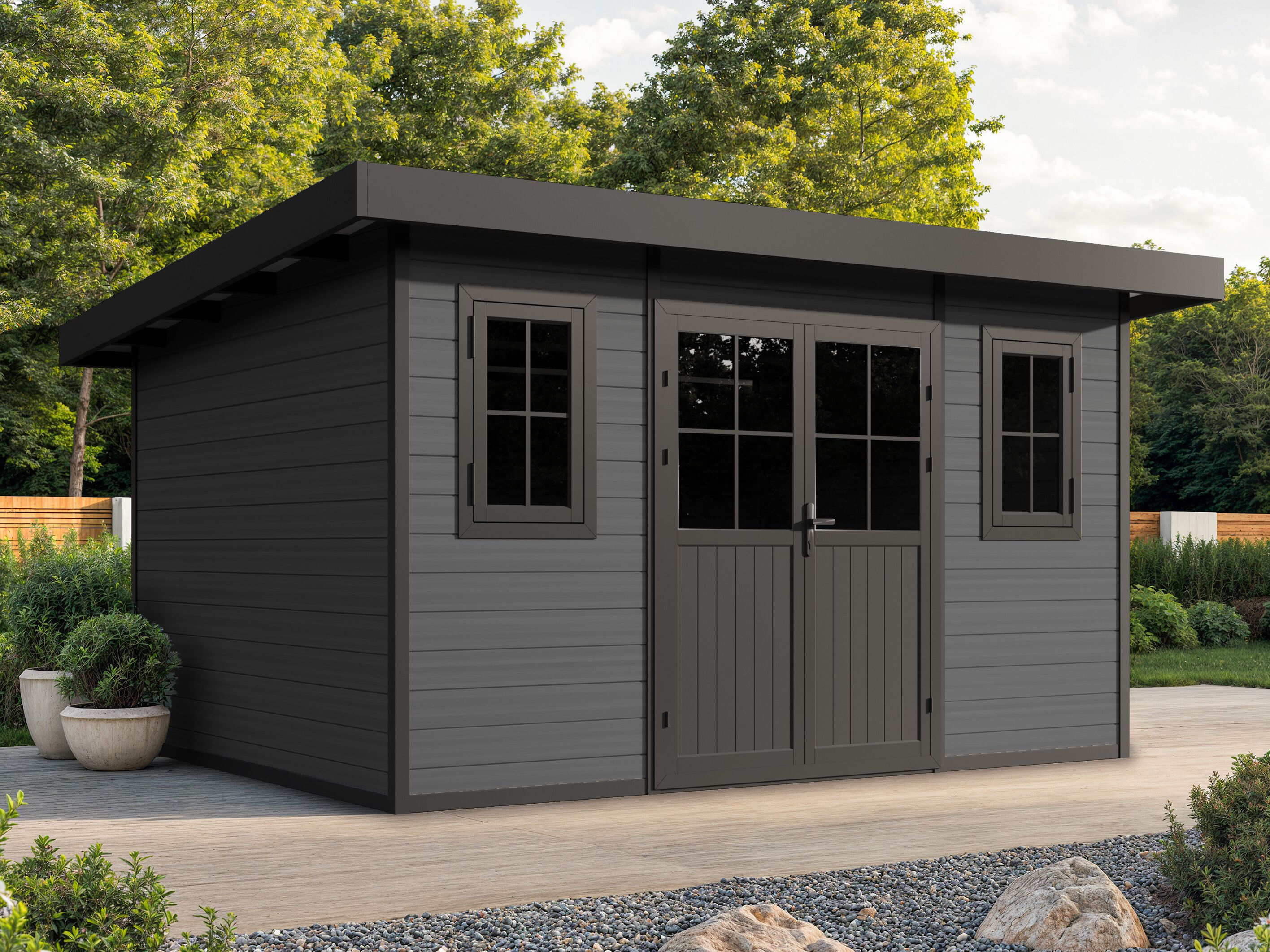 WPC Gartenhaus Modell Style DeLuxe 11,28 m² 4x3m | Rabatt: 30 %
