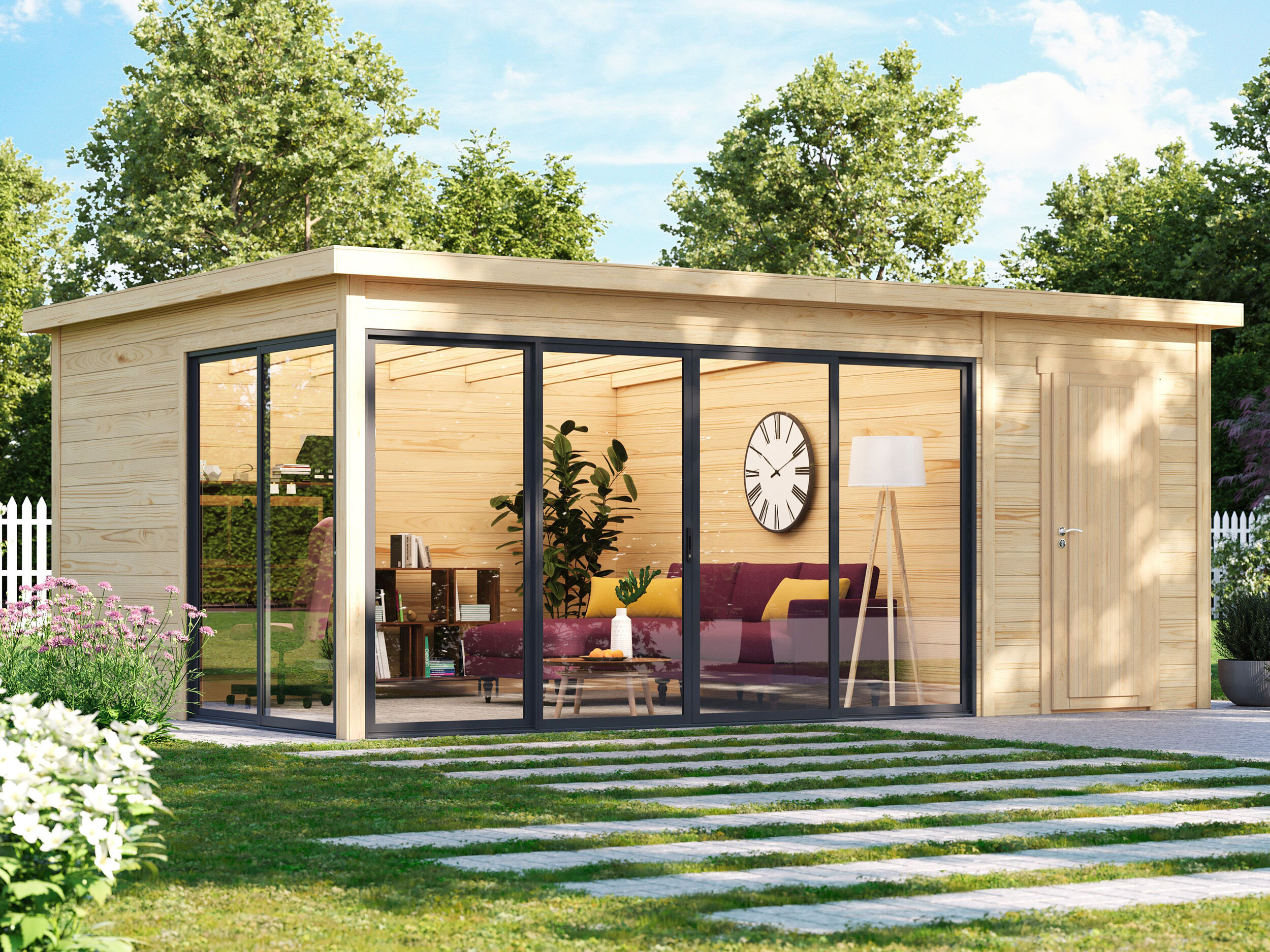 Fjordholz Gartenhaus Modell Office IsoSlide 8 6x4m | Rabatt: 26 %