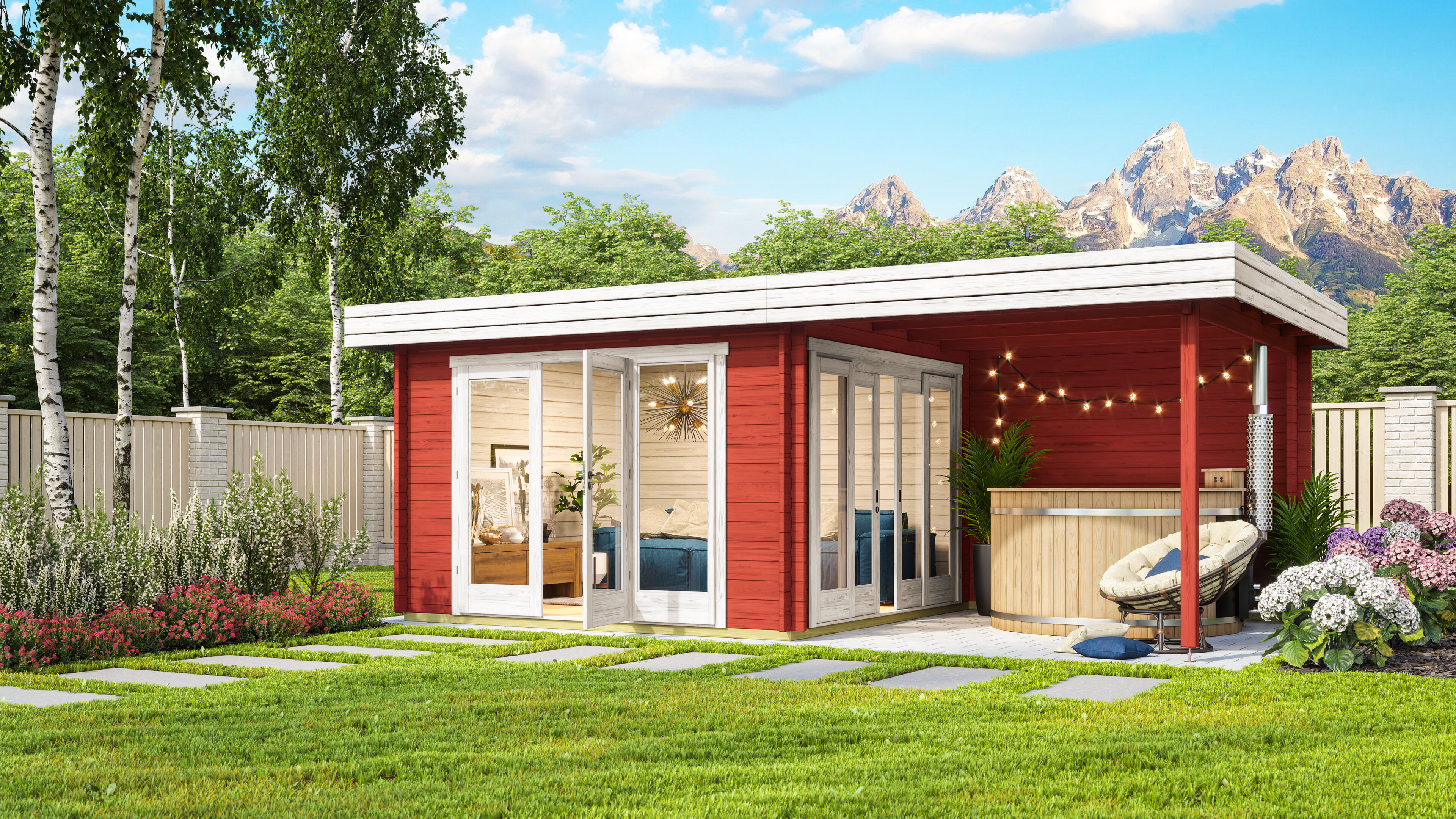 Fjordholz Gartenhaus Modell Karensa 44 4x3m | Rabatt: 26 %