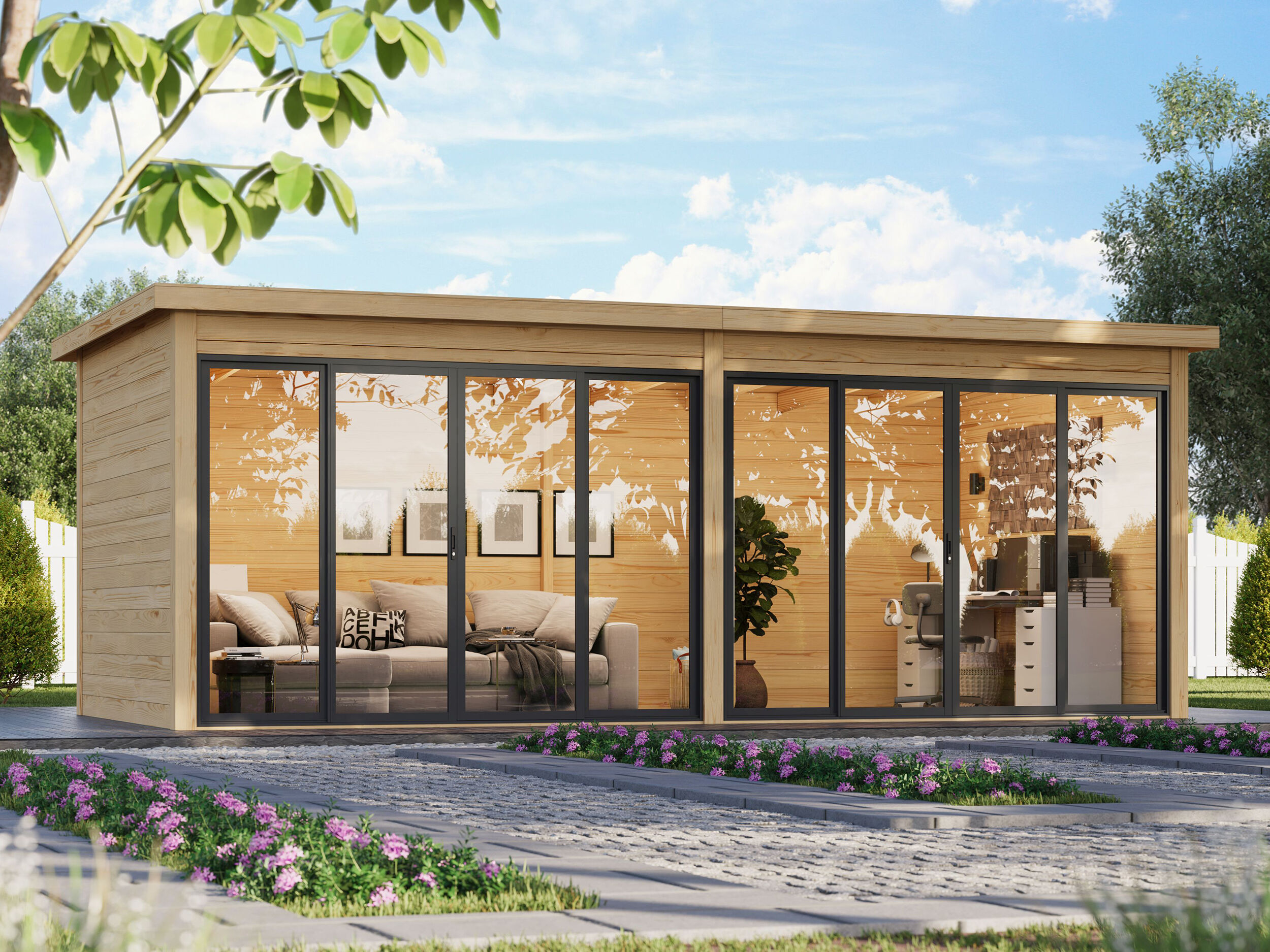 Fjordholz Gartenhaus Modell Office IsoSlide 9 6x3m | Rabatt: 26 %