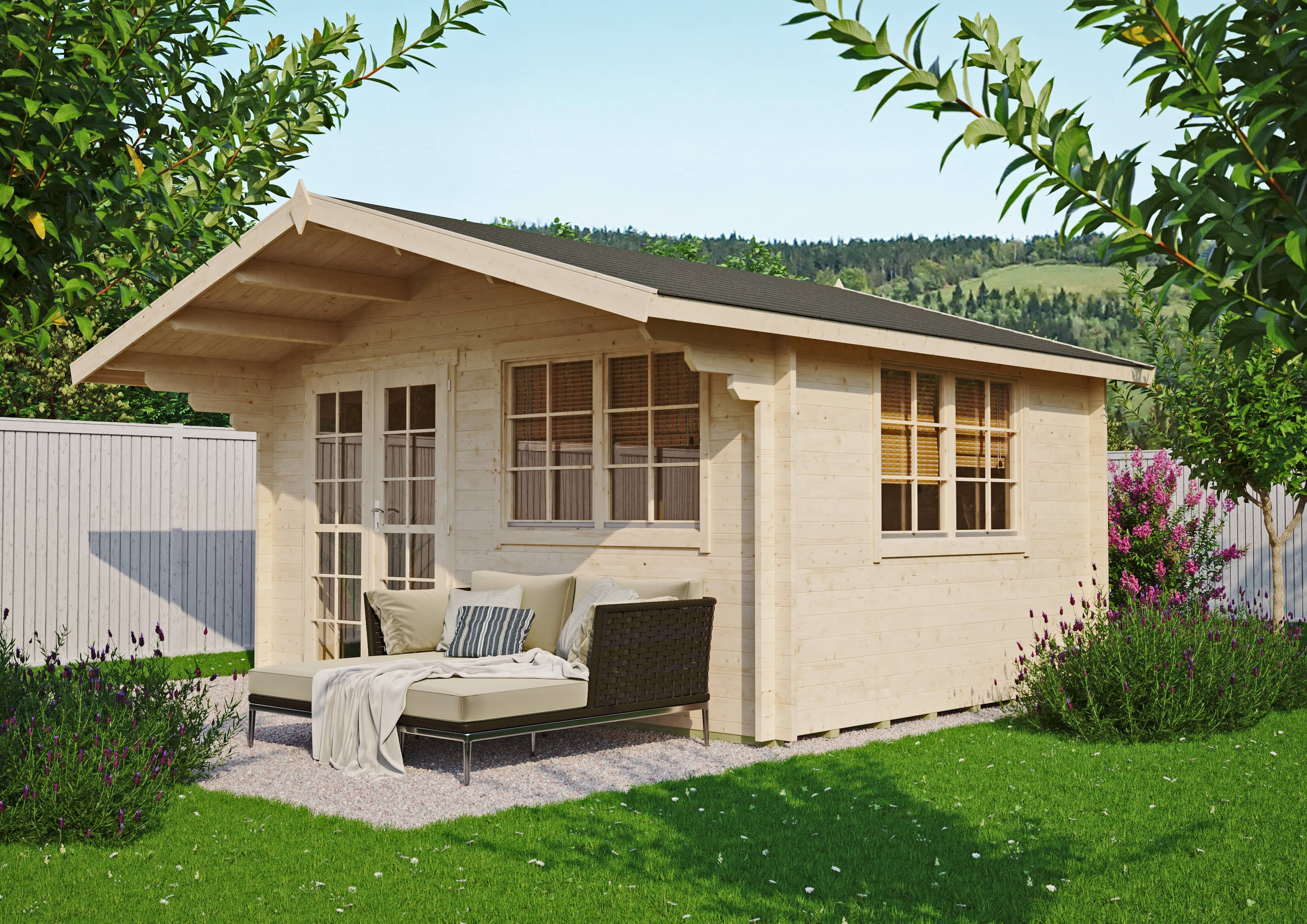 Gartenhaus Modell Carl 40 B / natur 4x3m | Rabatt: 26 %