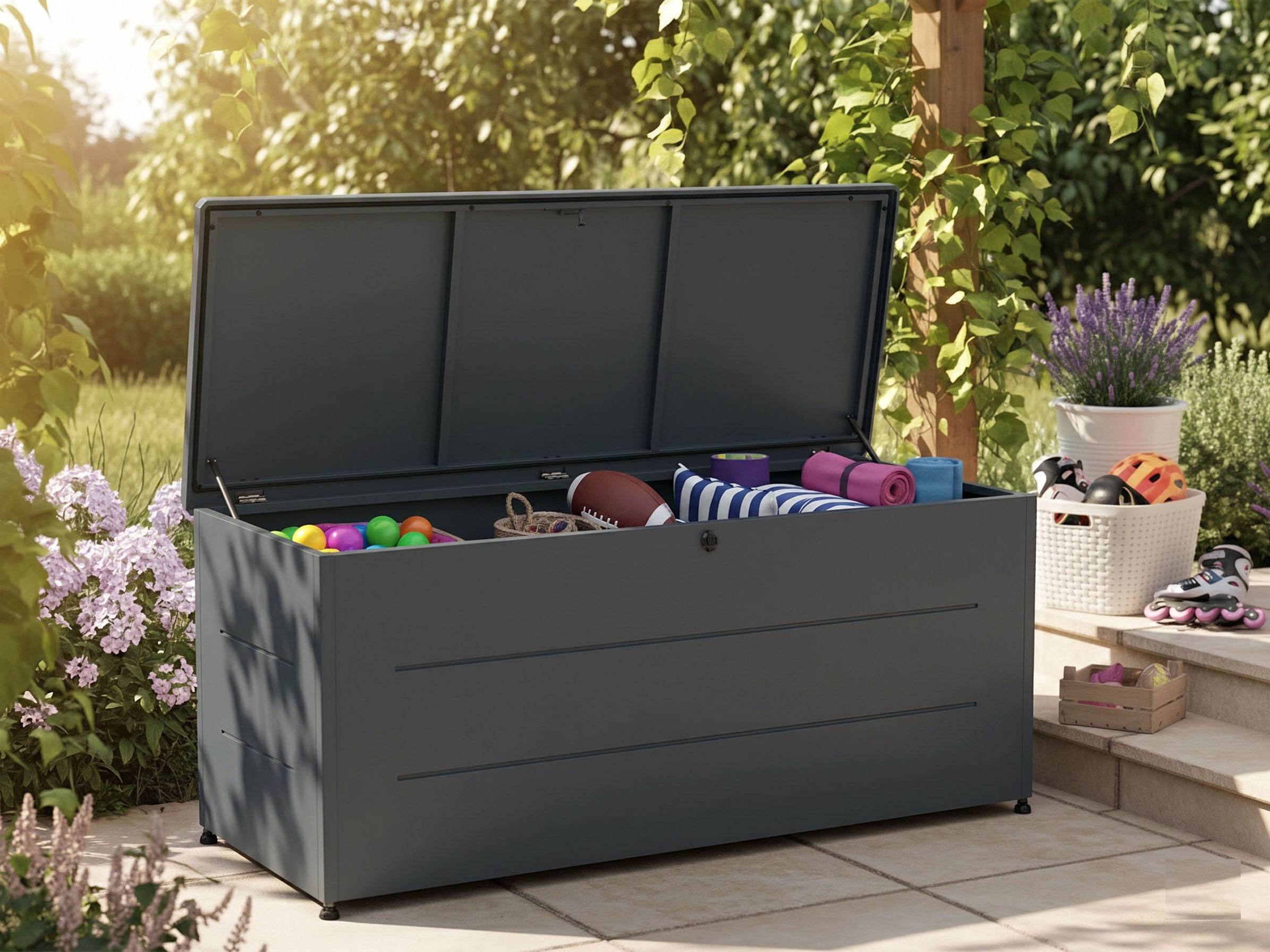 StarLine Metall Gartenbox Größe XL Farbe Anthrazit | Rabatt: 50 %