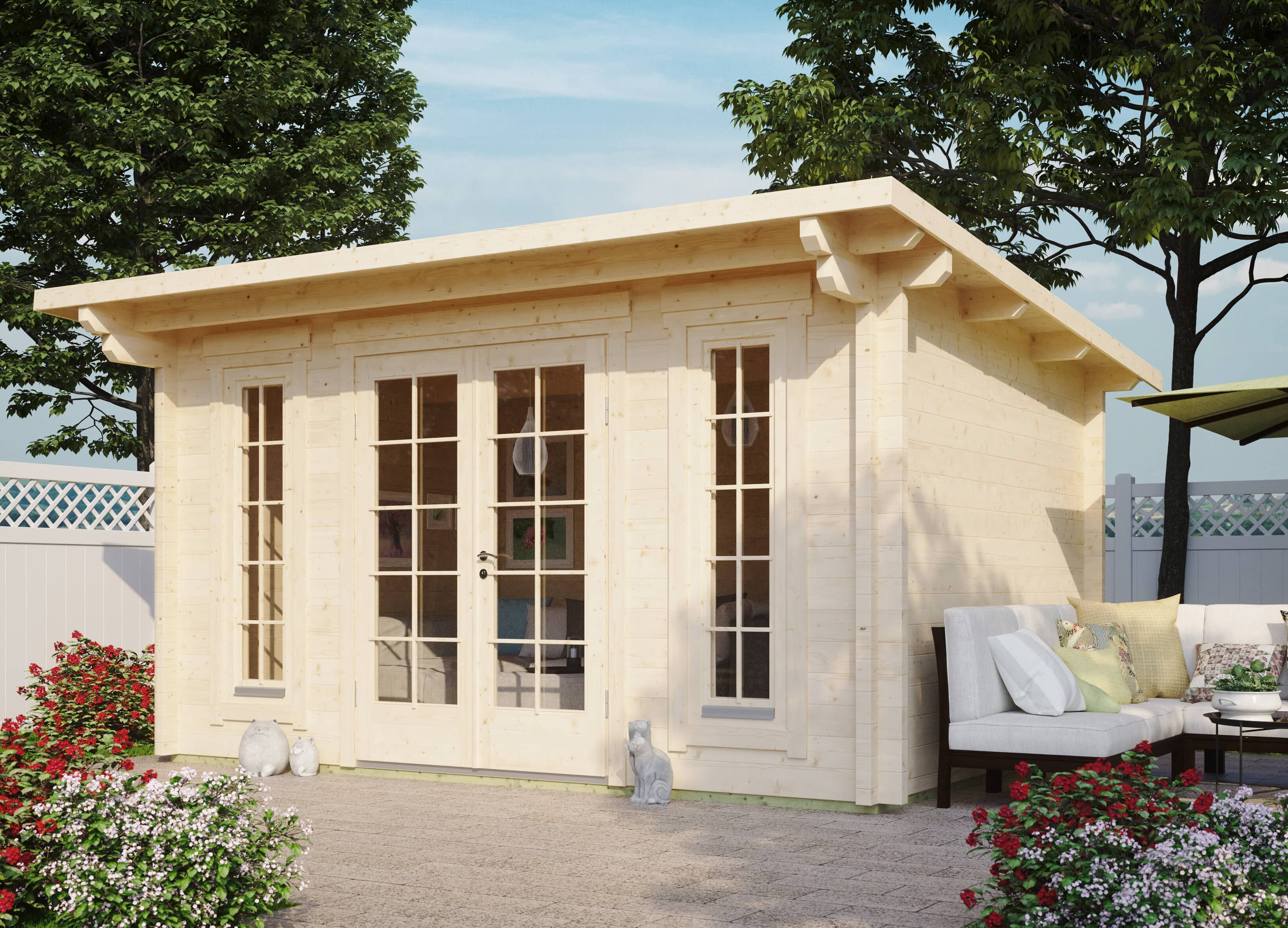 Fjordholz Gartenhaus Modell Jacob 70 B 4x3m | Rabatt: 26 %