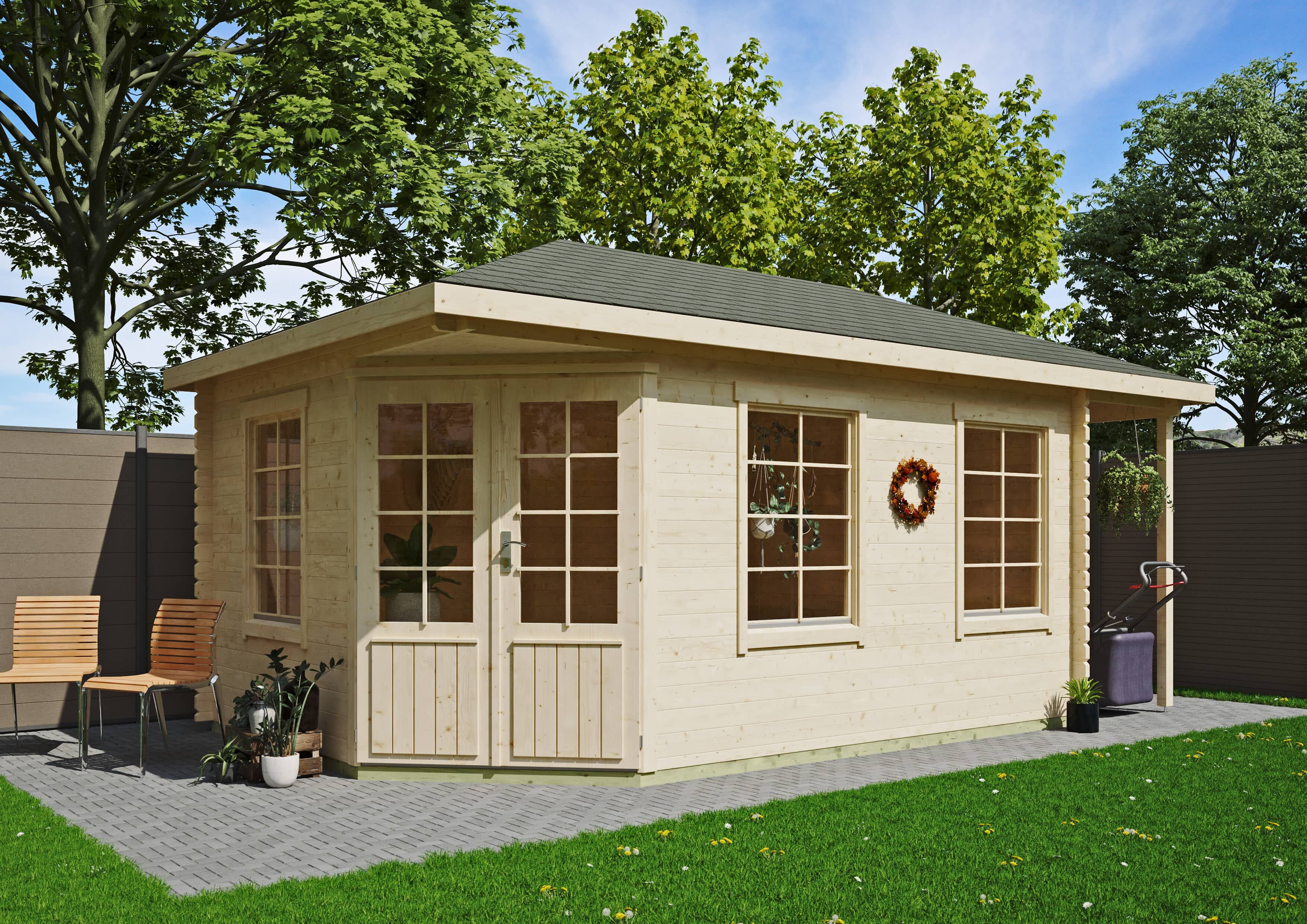 5-Eck Gartenhaus Modell Isa 40 B | Rabatt: 26 %