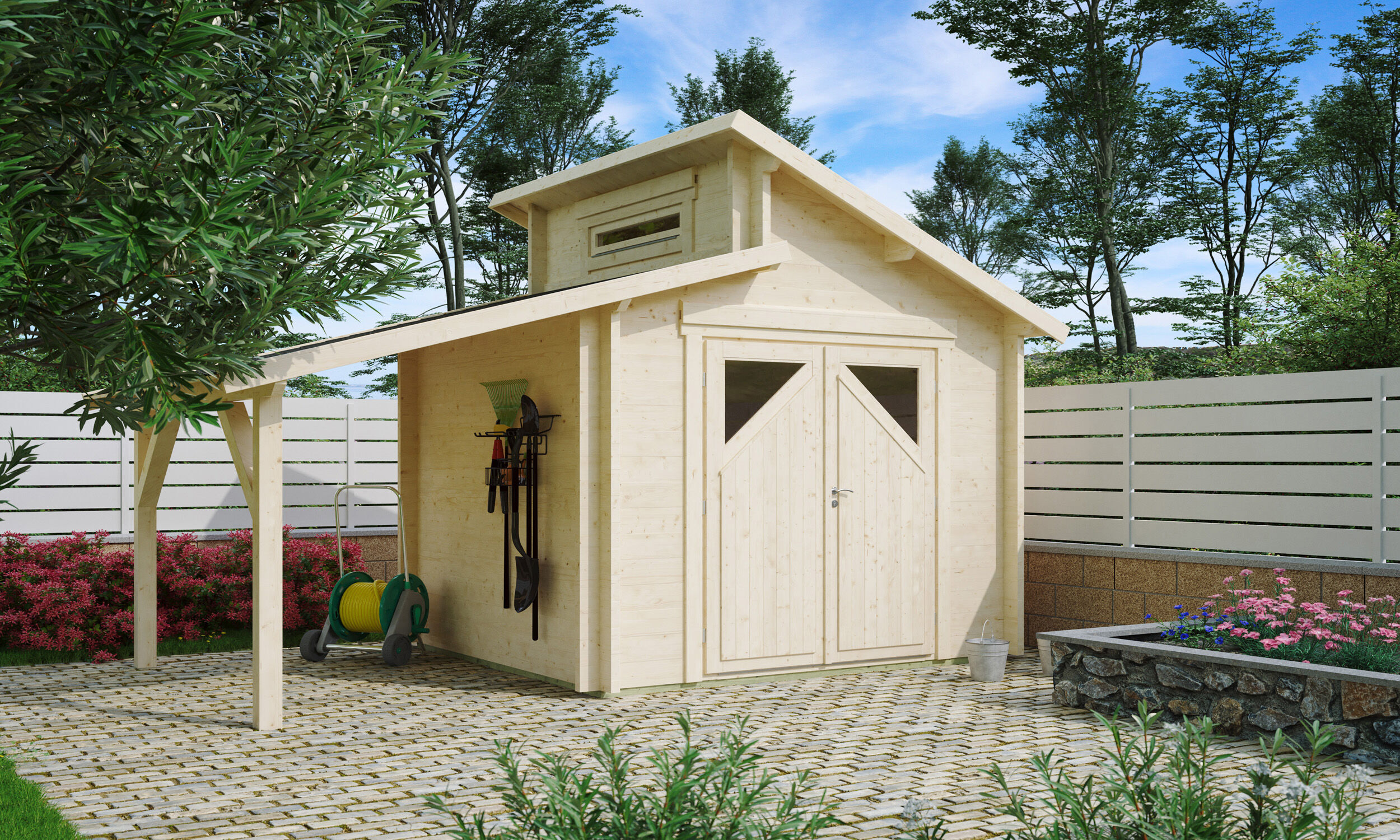 Fjordholz Gartenhaus Modell Varianta 44 A +SD 5x4m | Rabatt: 26 %