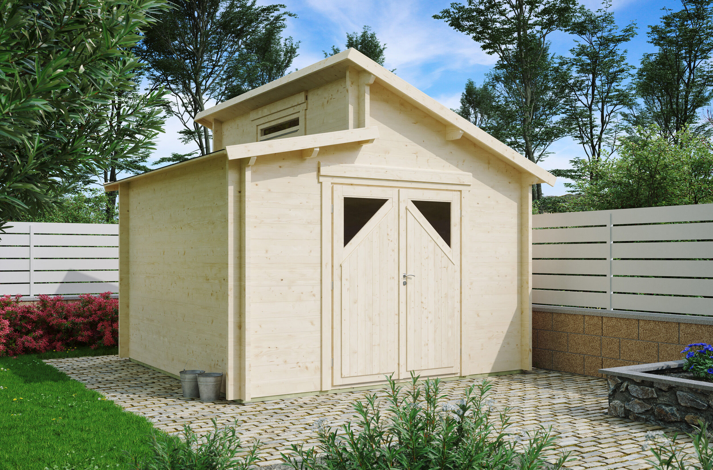 Fjordholz Gartenhaus Modell Varianta 44 D 3x3m | Rabatt: 26 %