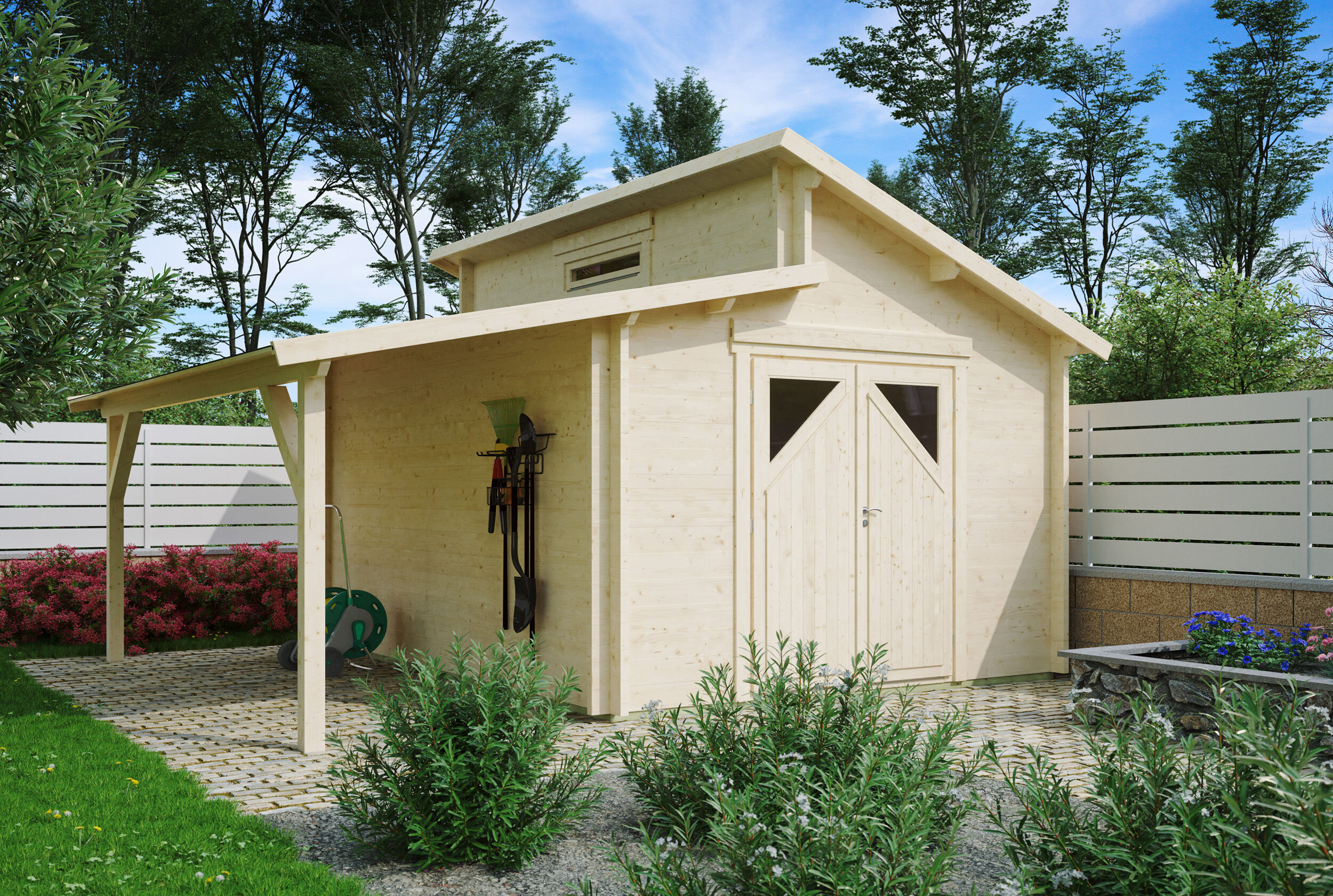 Fjordholz Gartenhaus Modell Varianta 44 E +SD 5x4m | Rabatt: 26 %