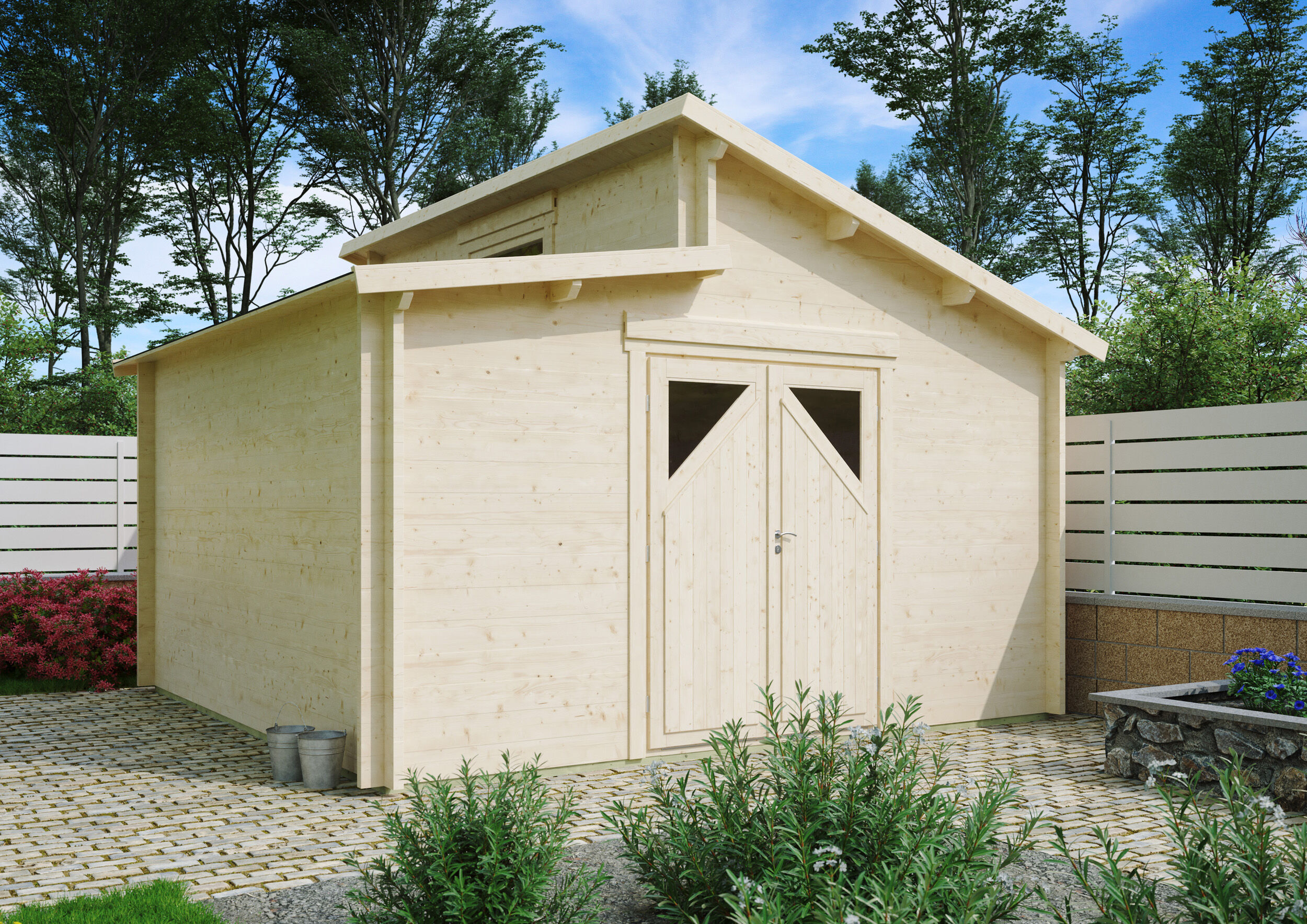 Fjordholz Gartenhaus Modell Varianta 44 F 4x4m | Rabatt: 26 %