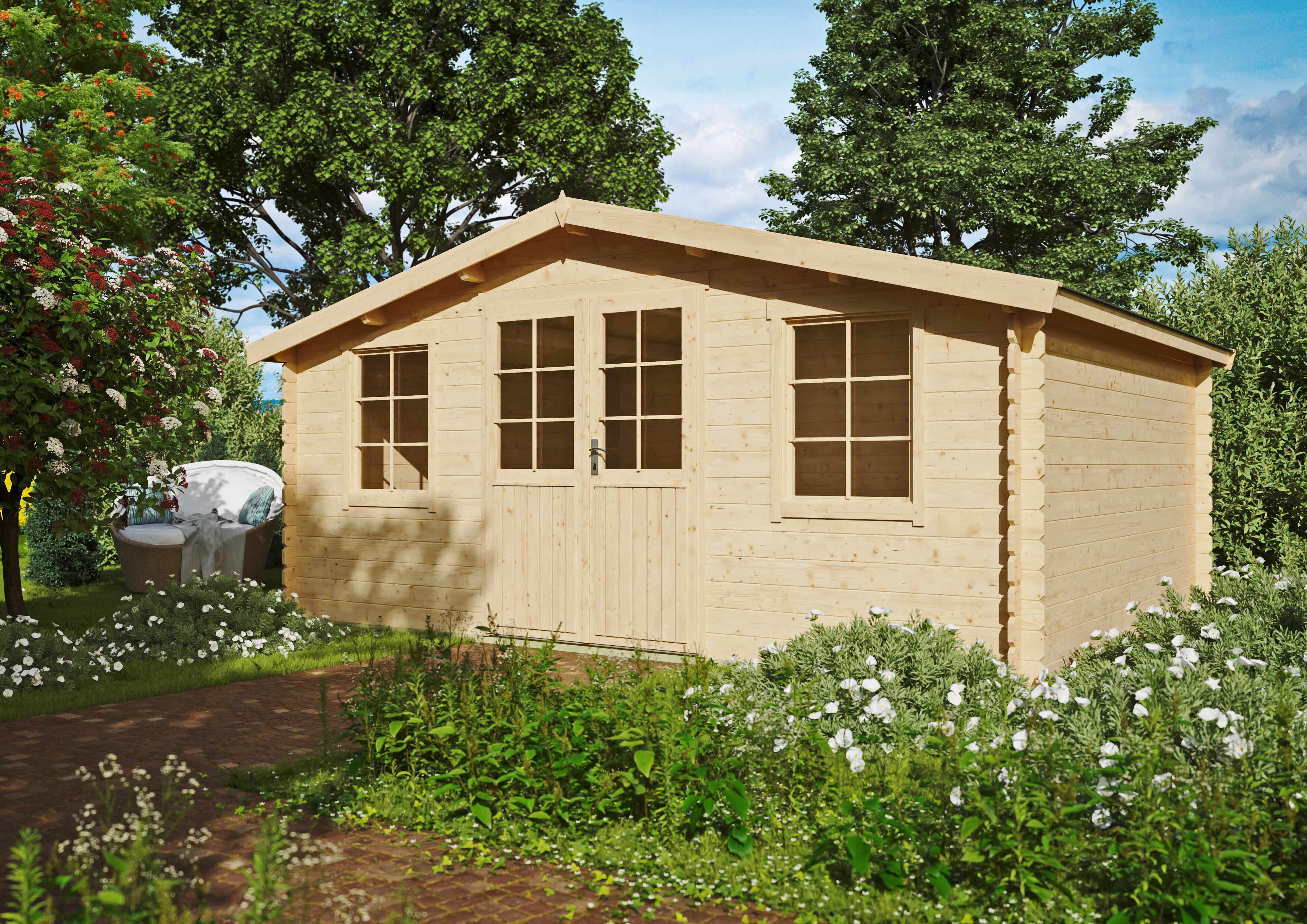 Fjordholz Gartenhaus Modell Ria 28 5x4m | Rabatt: 26 %